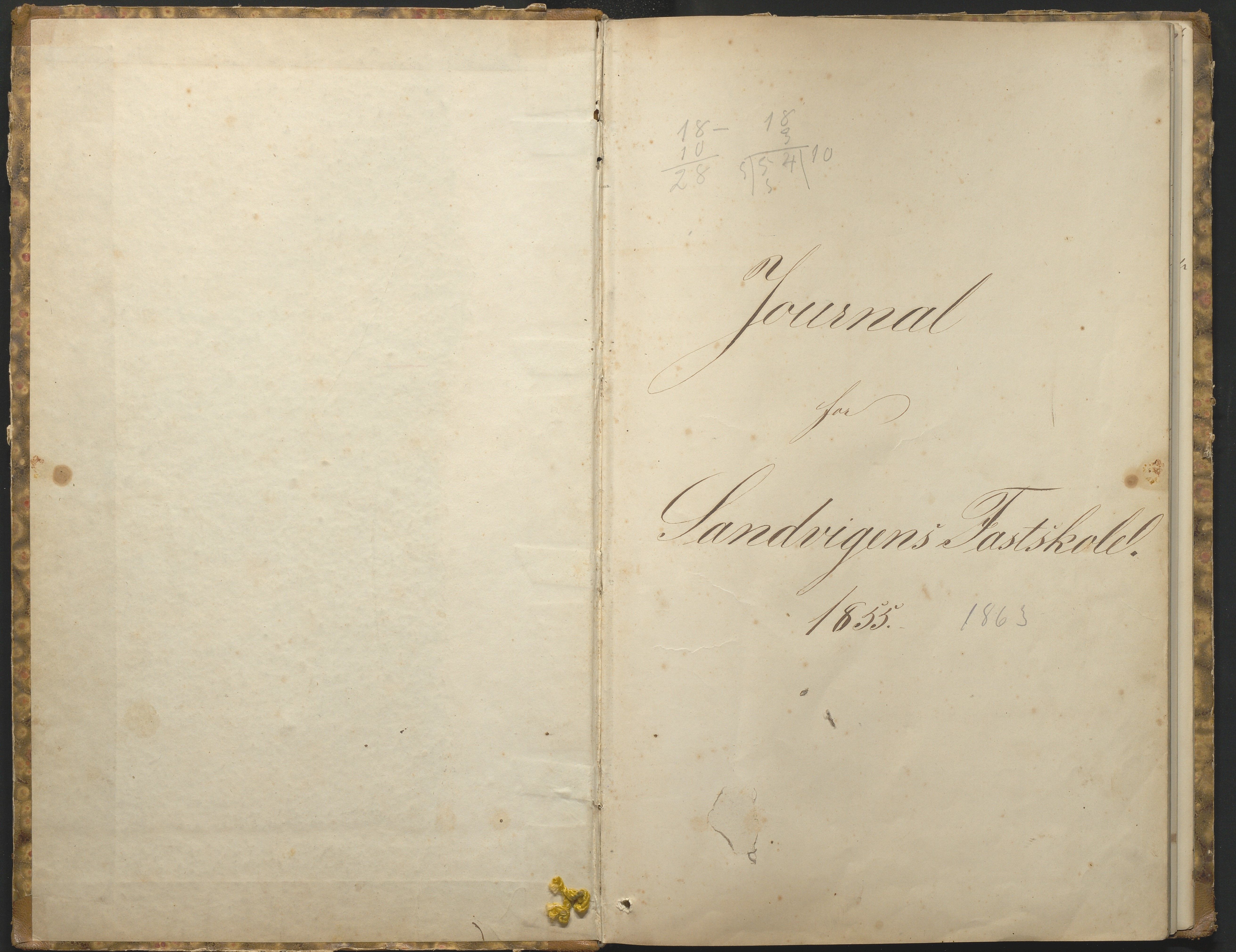 Hisøy kommune frem til 1991, AAKS/KA0922-PK/33/L0001: Skoleprotokoll, 1855-1863