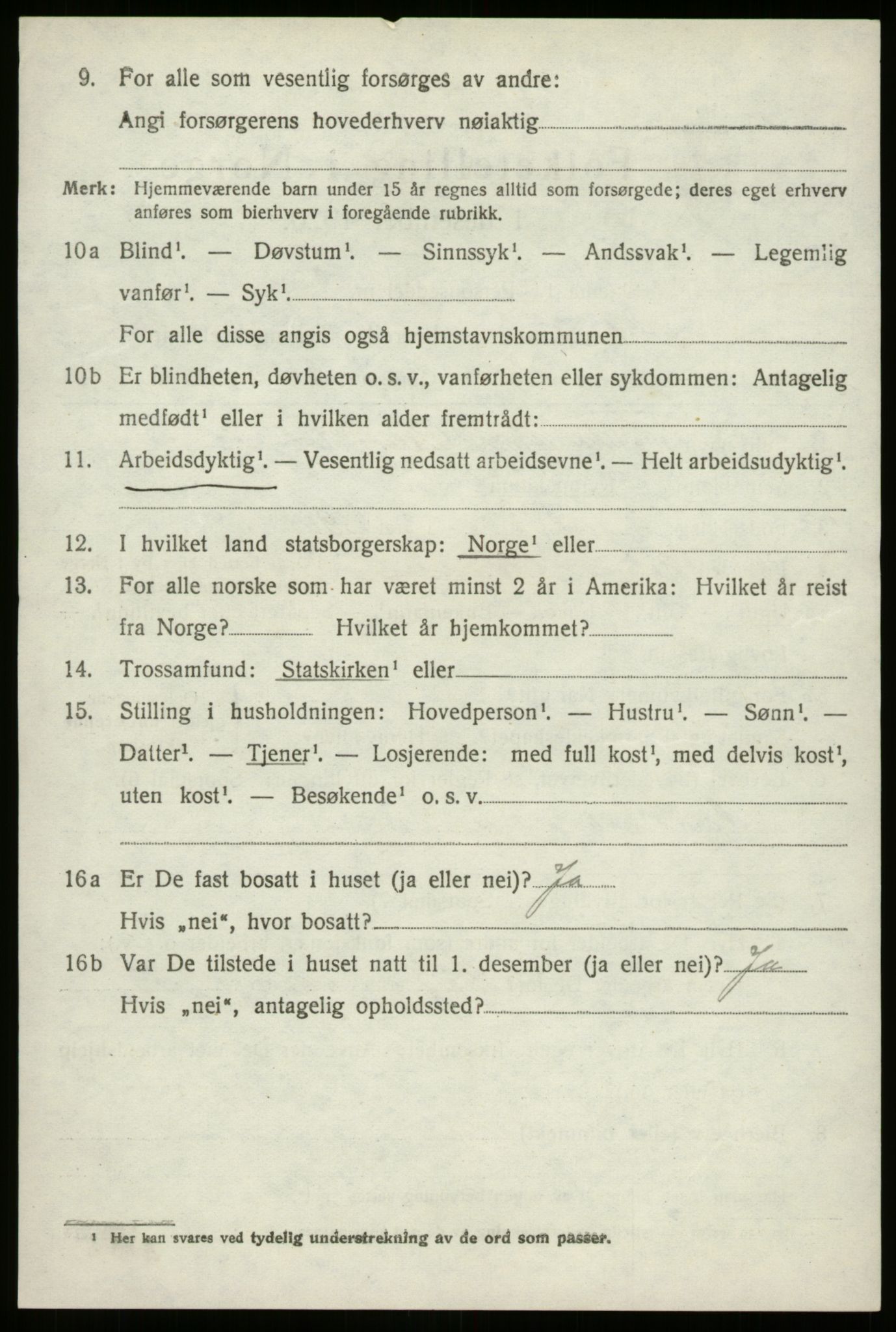 SAB, 1920 census for Gloppen, 1920, p. 3705