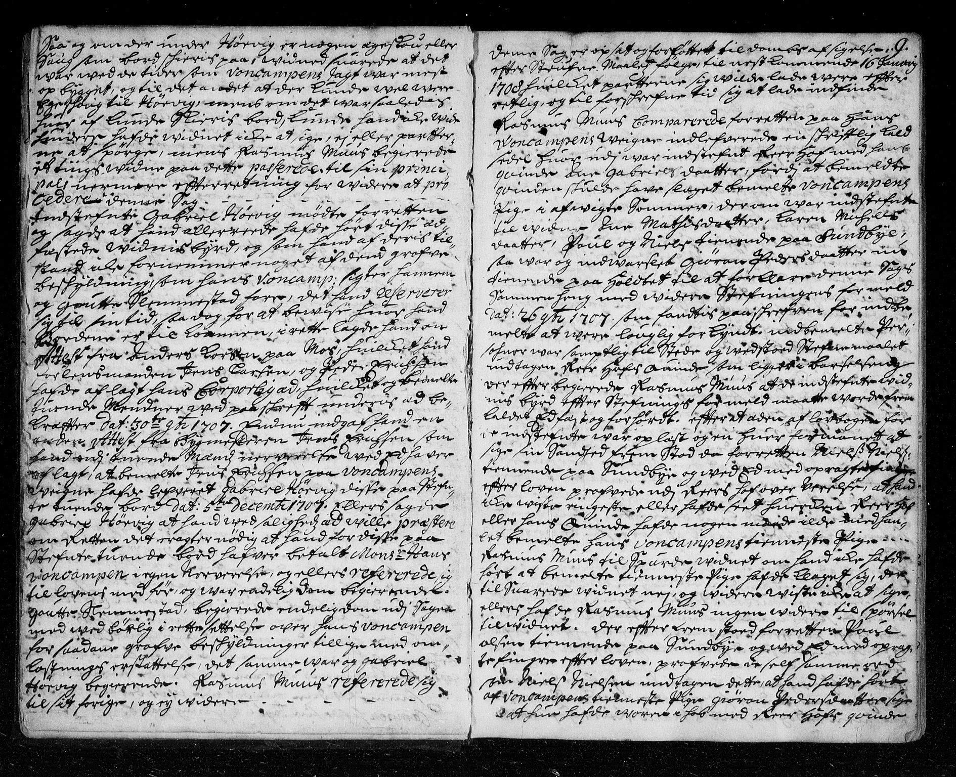 Lier, Røyken og Hurum sorenskriveri, AV/SAKO-A-89/F/Fa/L0042: Tingbok, 1707-1712, p. 9