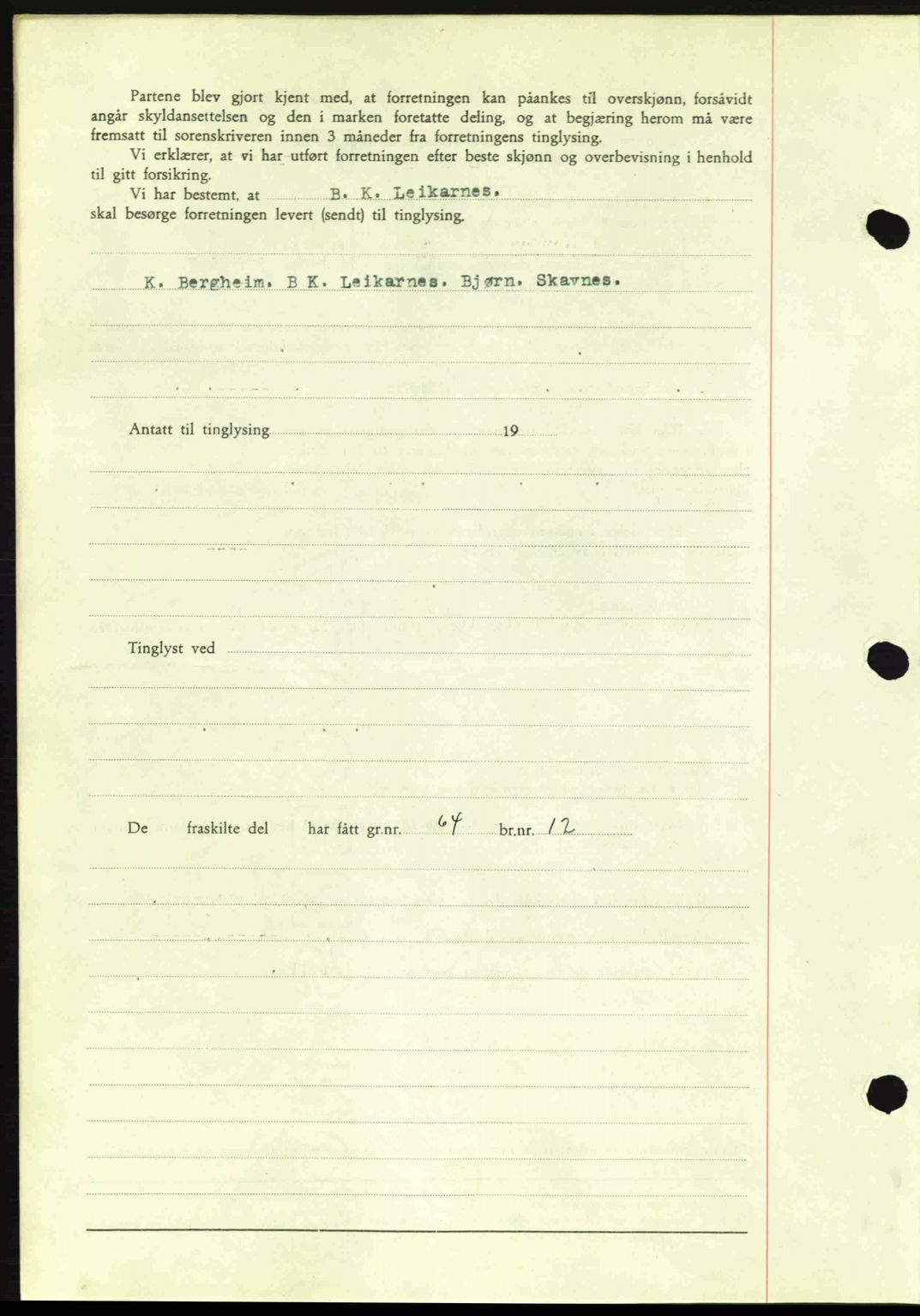 Romsdal sorenskriveri, AV/SAT-A-4149/1/2/2C: Mortgage book no. A6, 1938-1939, Diary no: : 317/1939