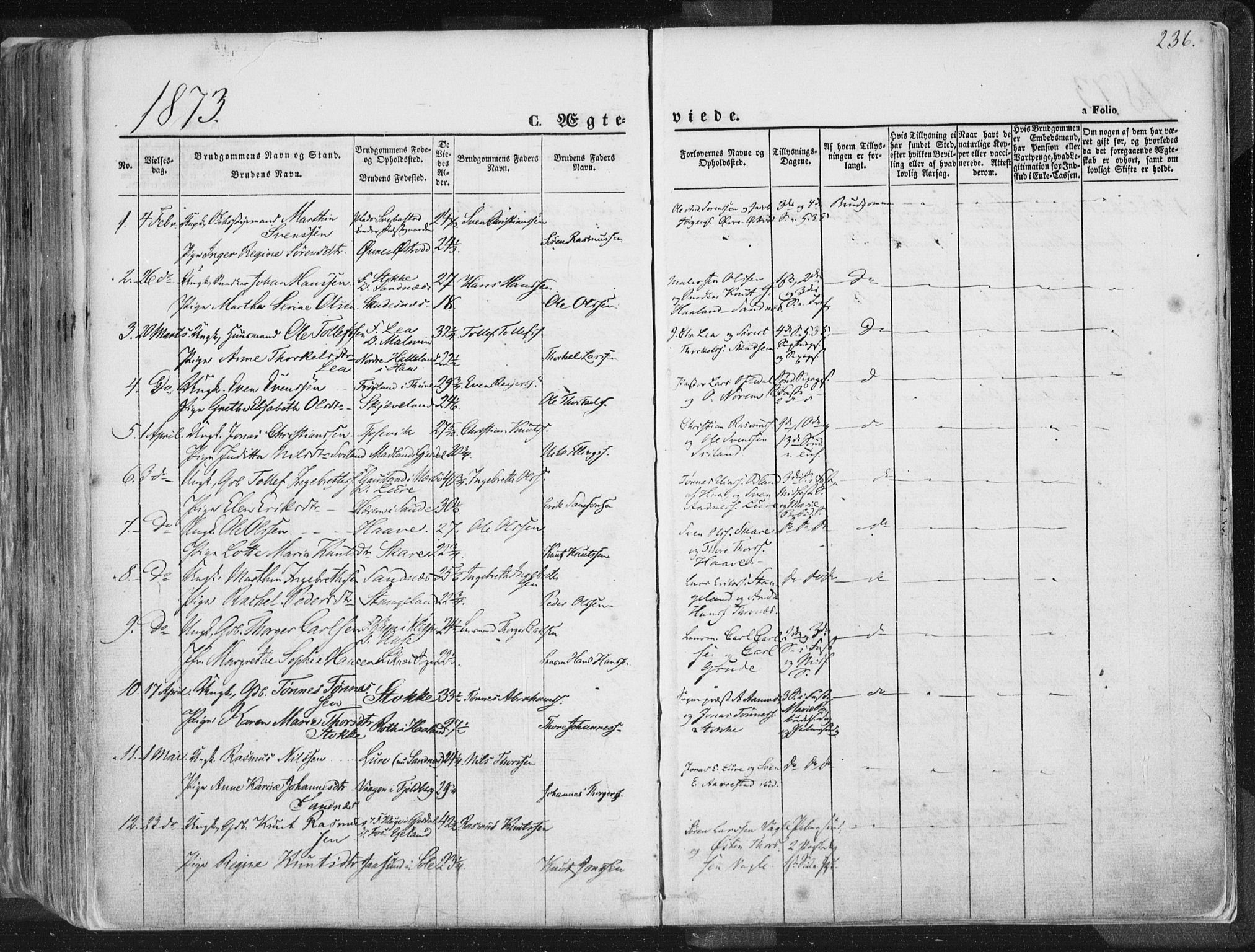 Høyland sokneprestkontor, AV/SAST-A-101799/001/30BA/L0010: Parish register (official) no. A 9.1, 1857-1877, p. 236