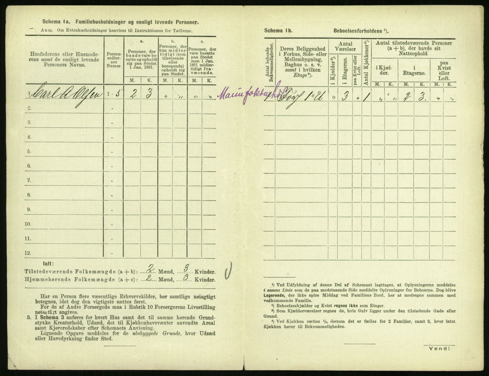 RA, 1891 census for 0707 Larvik, 1891, p. 1232