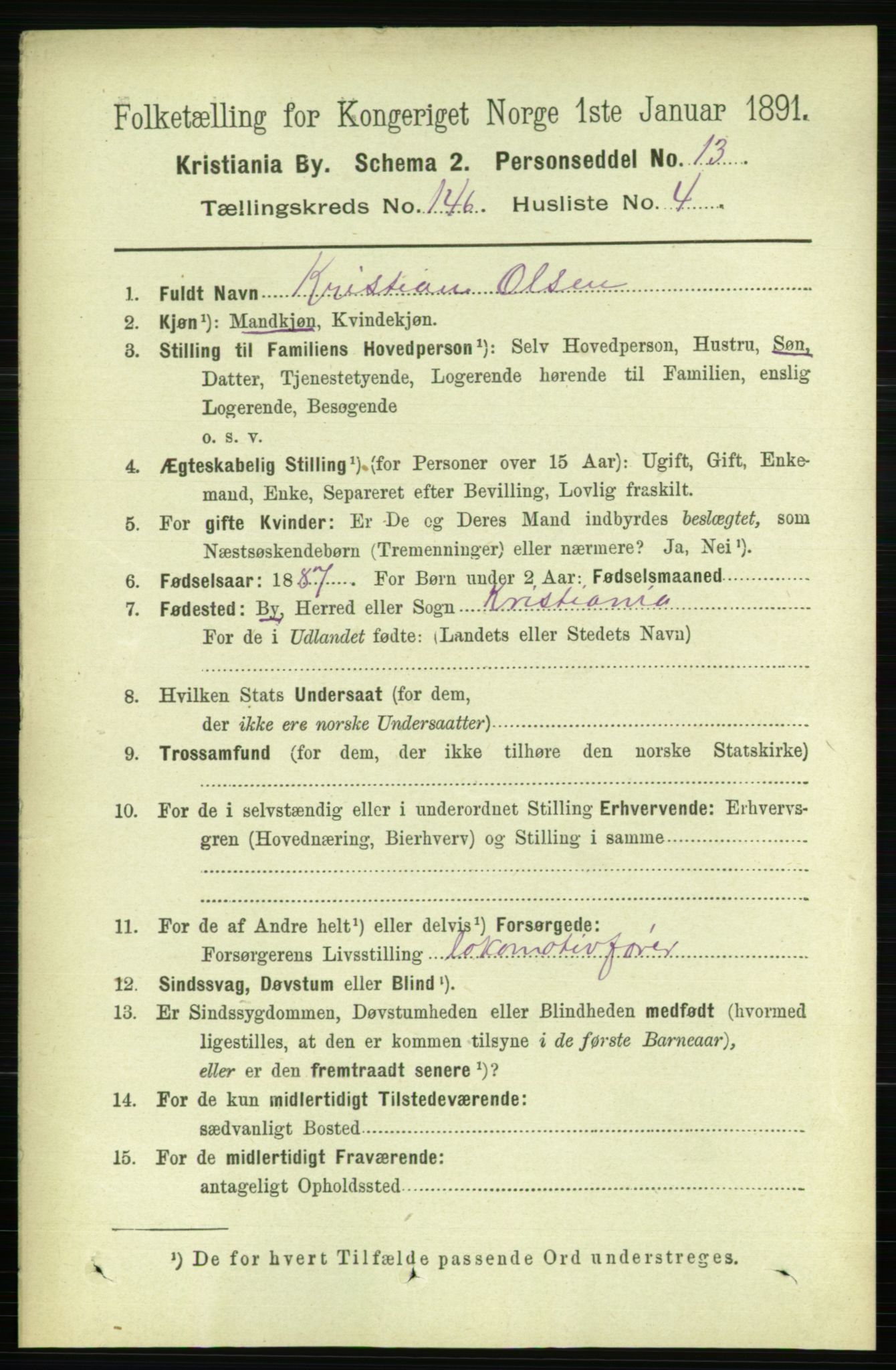 RA, 1891 census for 0301 Kristiania, 1891, p. 80708