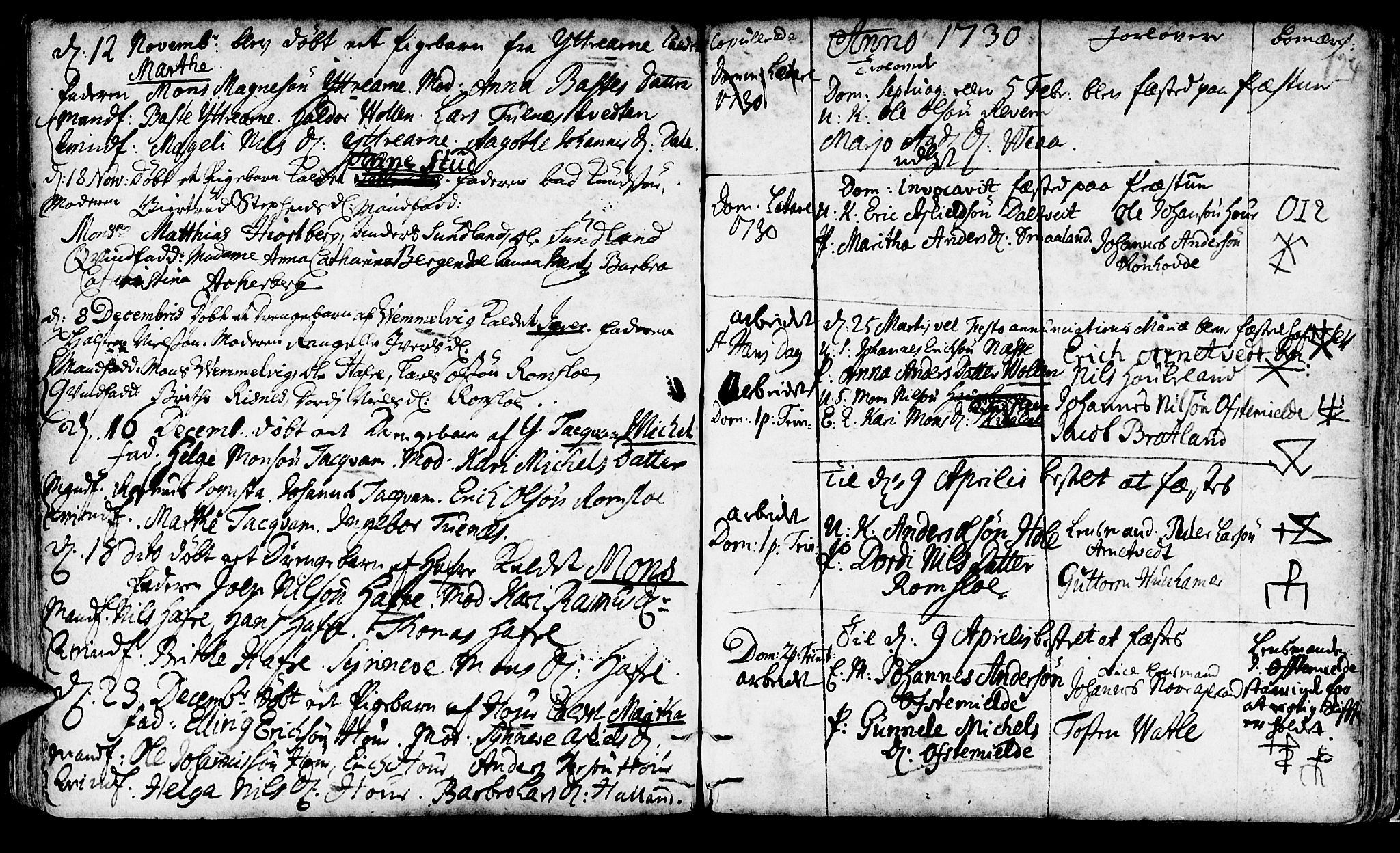Haus sokneprestembete, SAB/A-75601/H/Haa: Parish register (official) no. A 4, 1723-1733, p. 124
