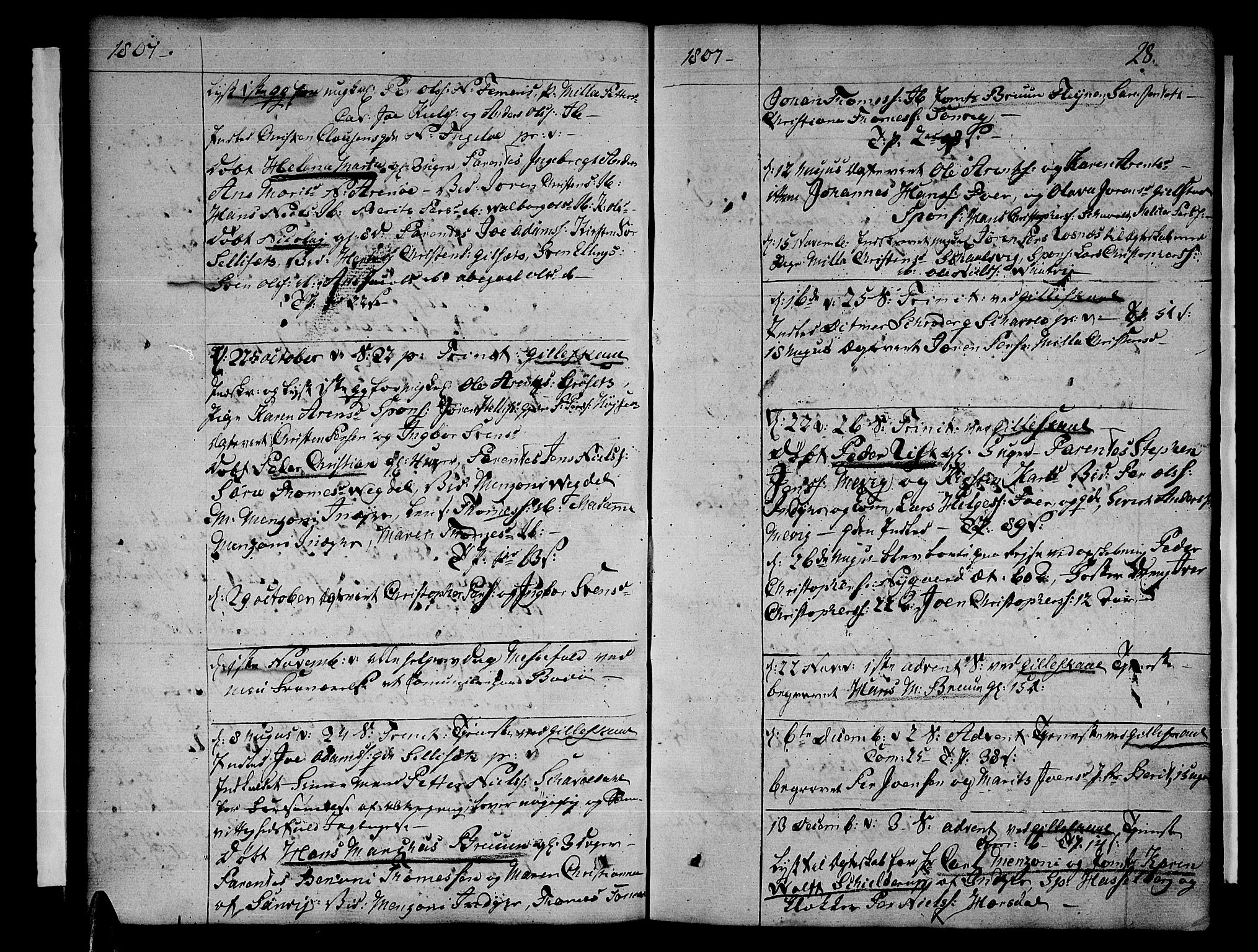 Ministerialprotokoller, klokkerbøker og fødselsregistre - Nordland, AV/SAT-A-1459/805/L0095: Parish register (official) no. 805A02, 1805-1826, p. 28