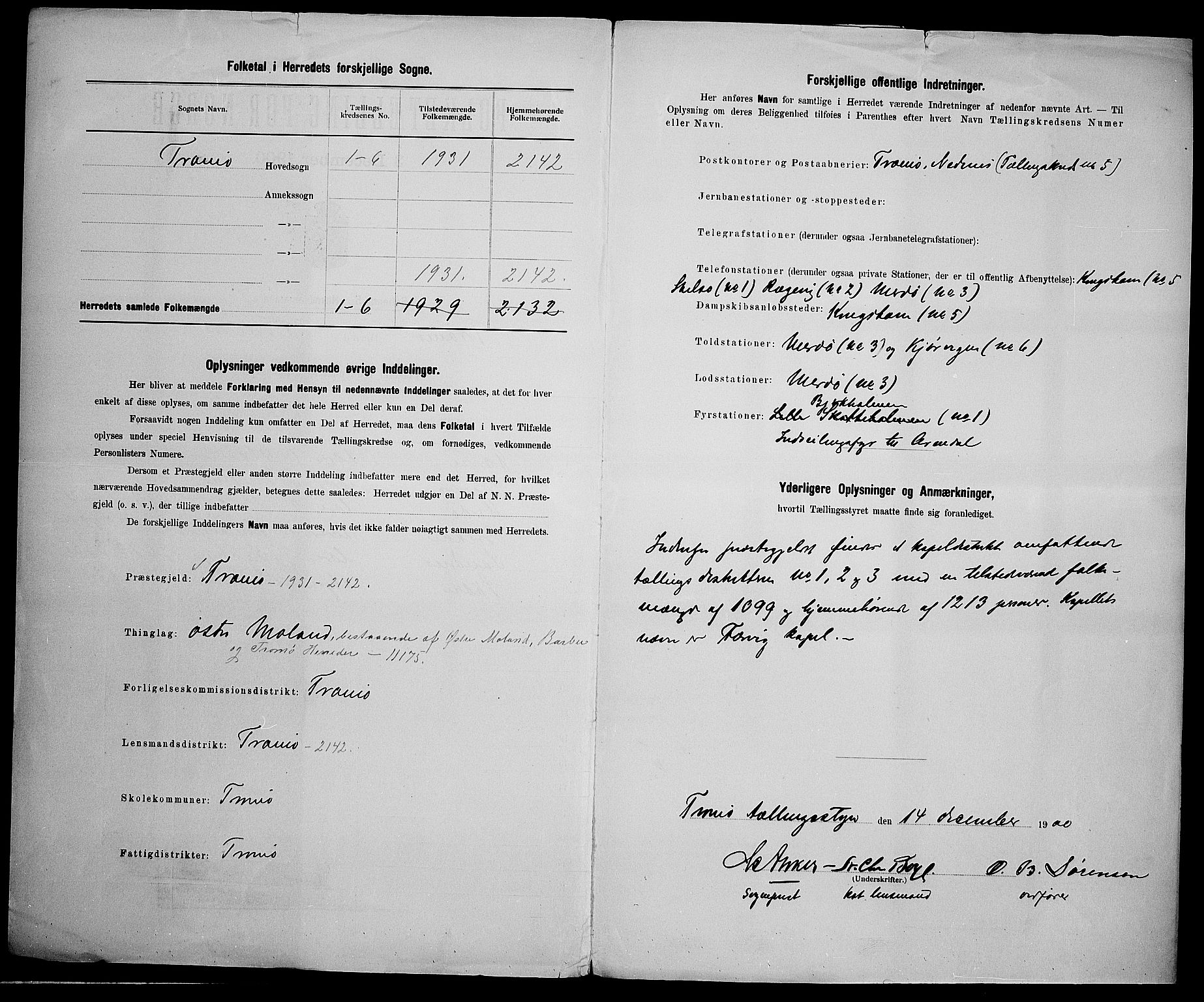 SAK, 1900 census for Tromøy, 1900, p. 3