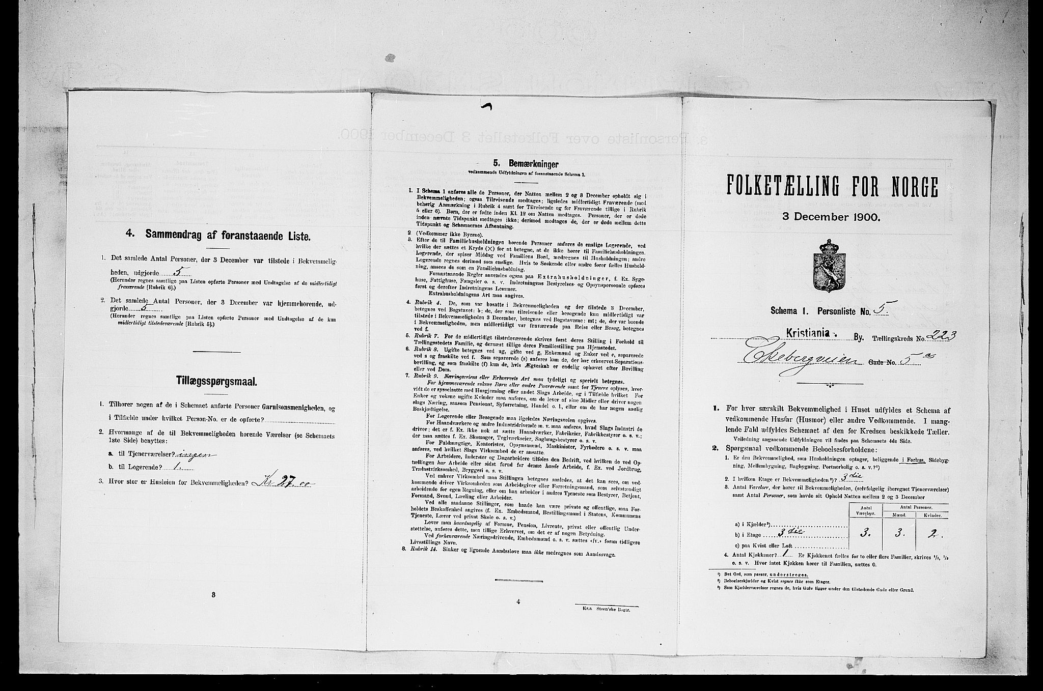 SAO, 1900 census for Kristiania, 1900, p. 18734