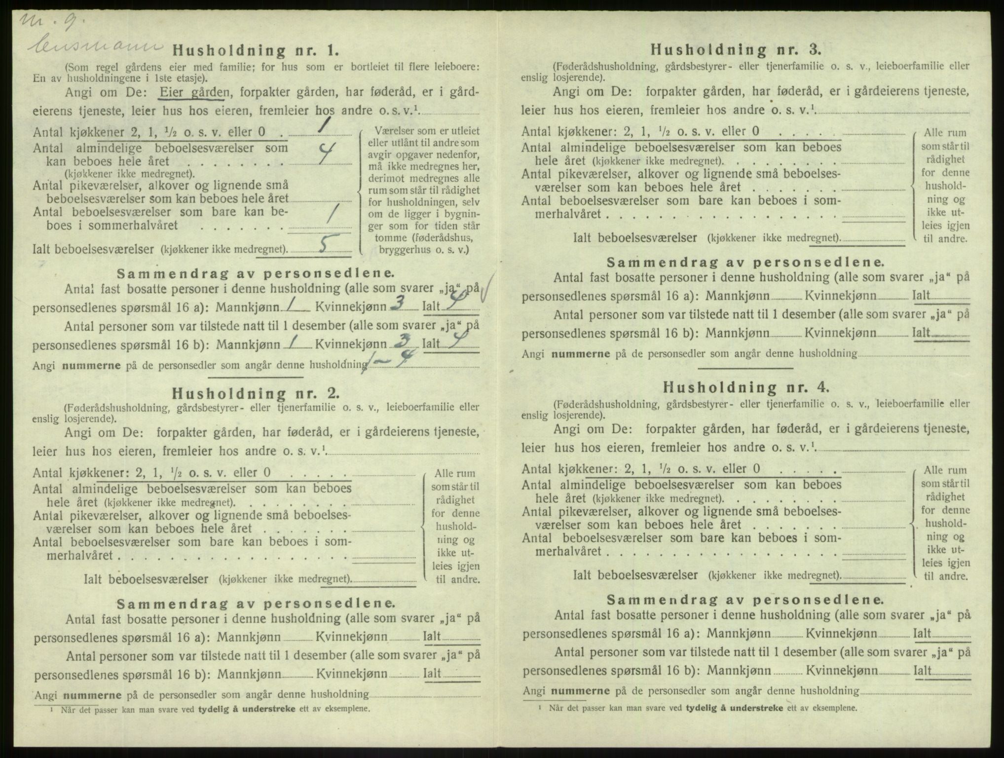 SAB, 1920 census for Askvoll, 1920, p. 270