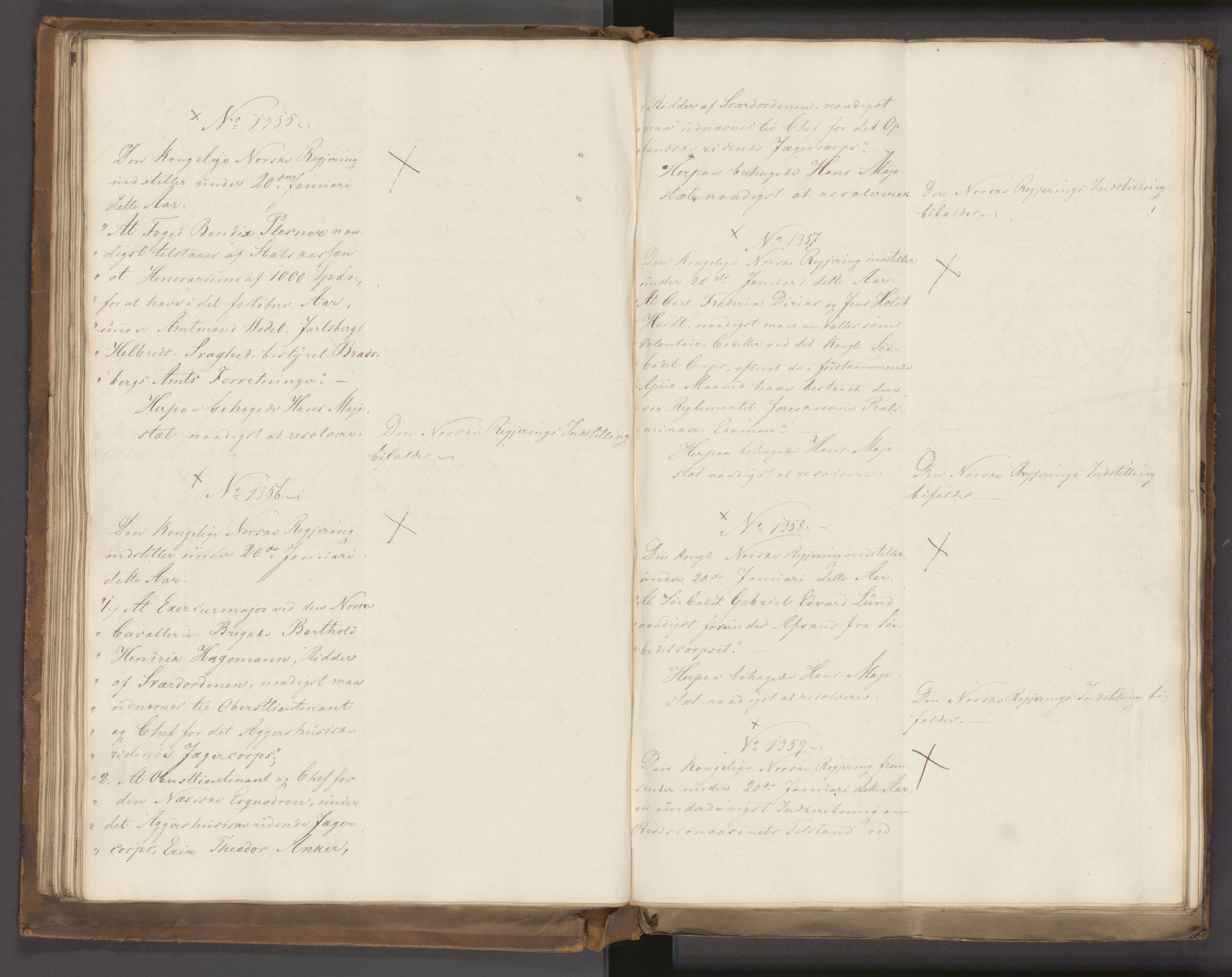Statsrådssekretariatet, AV/RA-S-1001/A/Ab/L0022: Kgl. res. nr. 1210-1721, 1. halvår, 1826