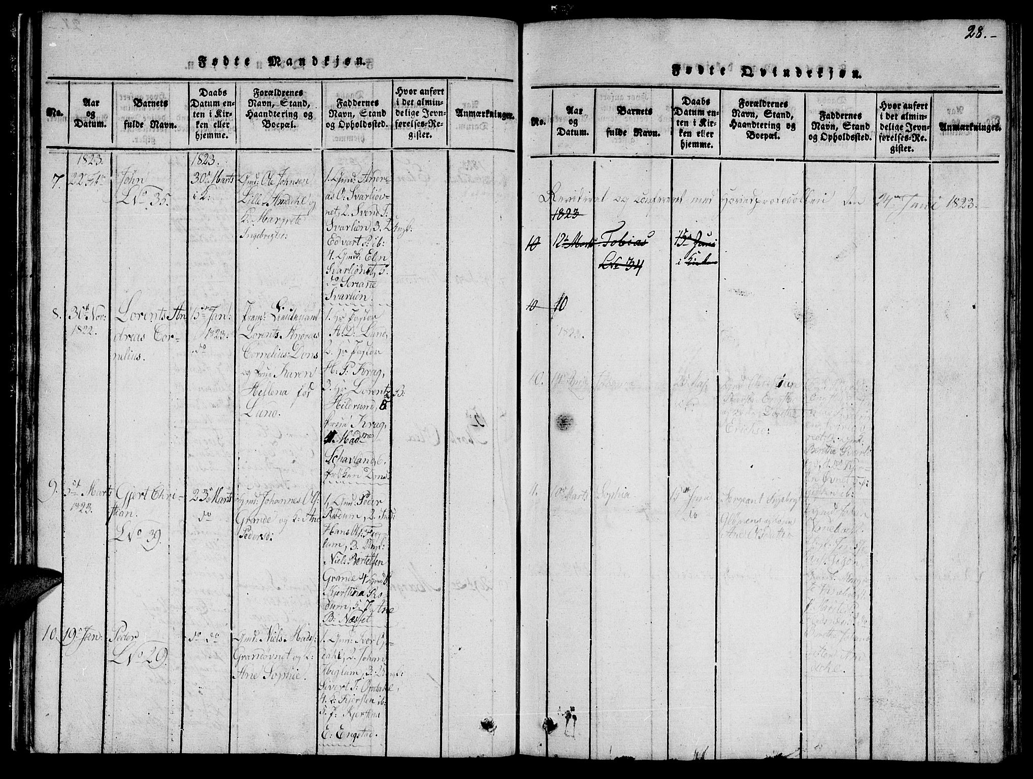 Ministerialprotokoller, klokkerbøker og fødselsregistre - Nord-Trøndelag, SAT/A-1458/764/L0559: Parish register (copy) no. 764C01, 1816-1824, p. 28