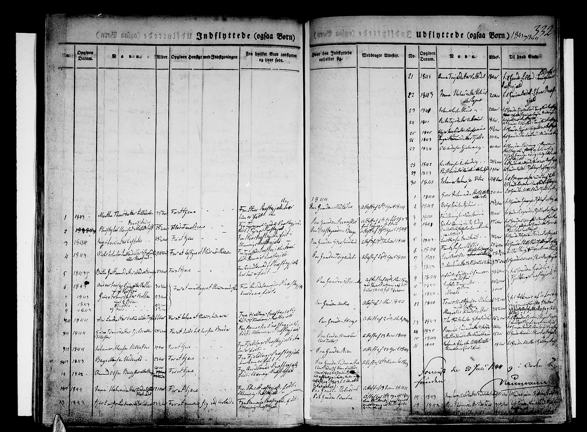 Skånevik sokneprestembete, SAB/A-77801/H/Haa: Parish register (official) no. A 4, 1828-1848, p. 332