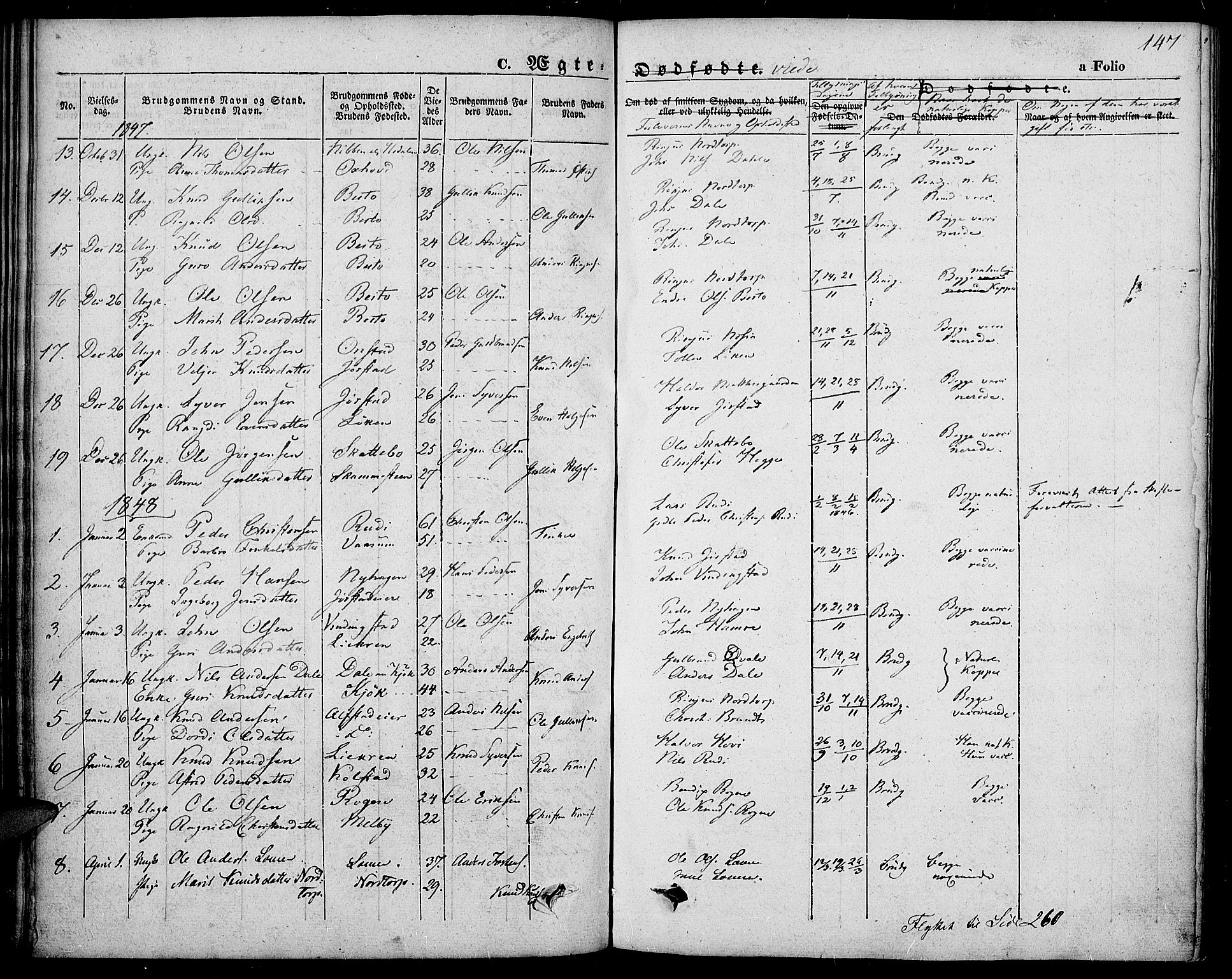 Slidre prestekontor, SAH/PREST-134/H/Ha/Haa/L0004: Parish register (official) no. 4, 1831-1848, p. 147