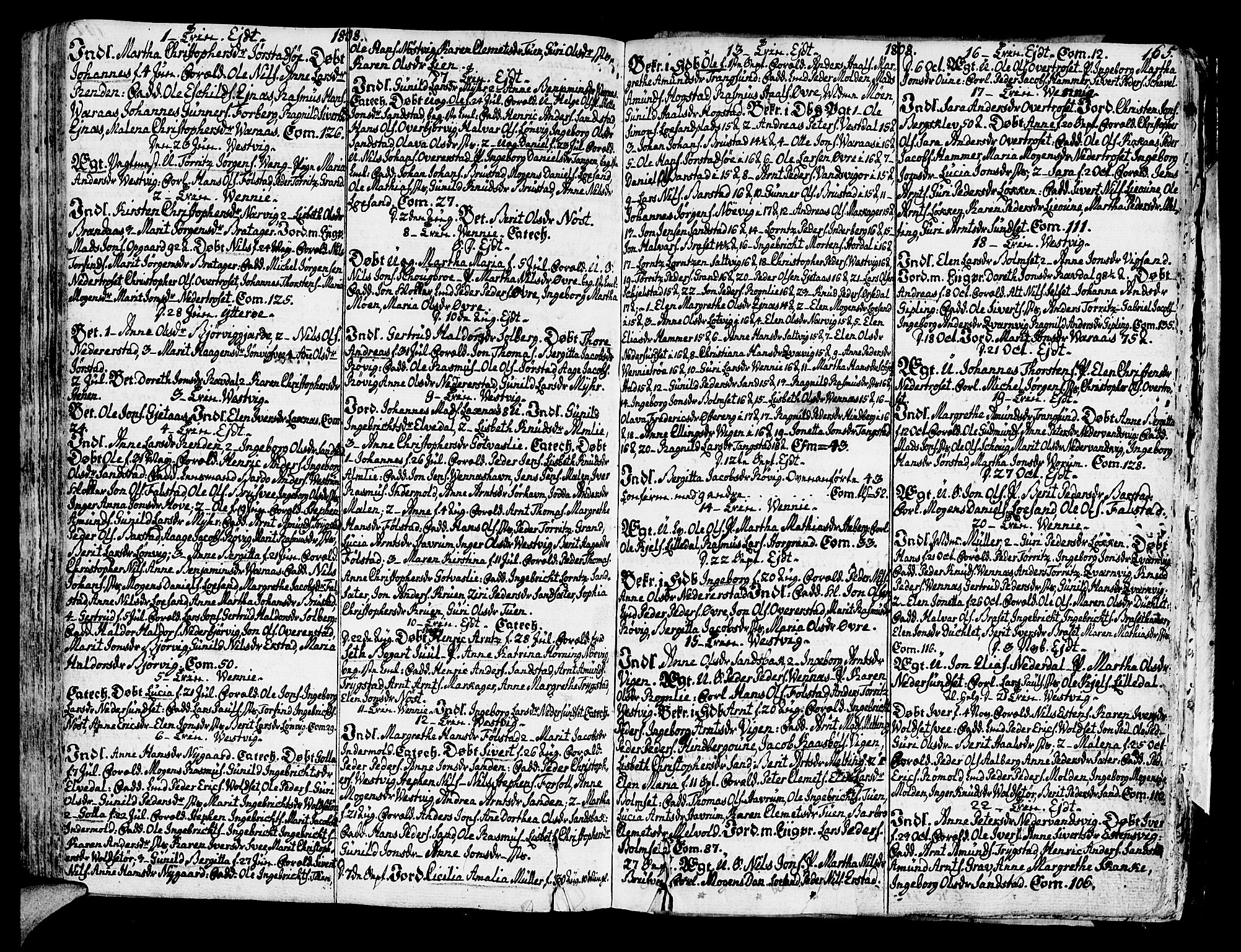 Ministerialprotokoller, klokkerbøker og fødselsregistre - Nord-Trøndelag, SAT/A-1458/722/L0216: Parish register (official) no. 722A03, 1756-1816, p. 165