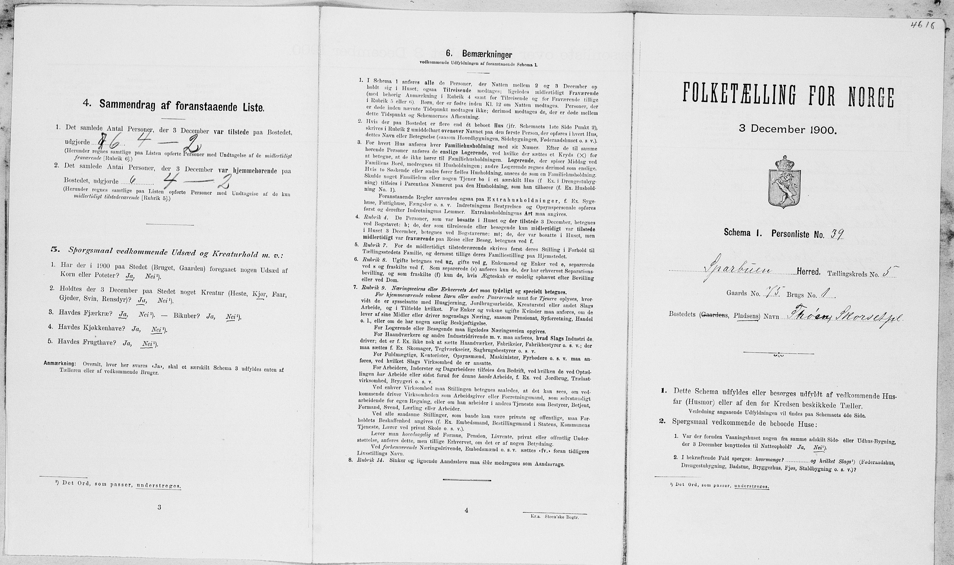 SAT, 1900 census for Sparbu, 1900, p. 679