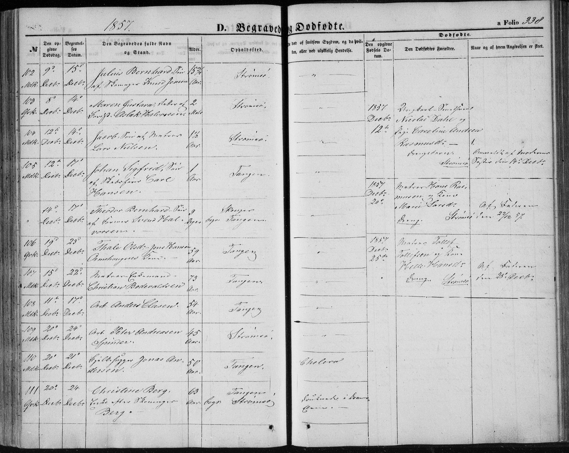 Strømsø kirkebøker, AV/SAKO-A-246/F/Fa/L0014: Parish register (official) no. I 14, 1848-1858, p. 338