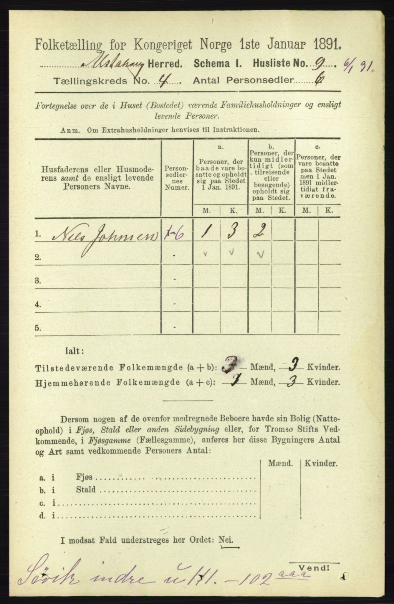 RA, 1891 census for 1820 Alstahaug, 1891, p. 1470