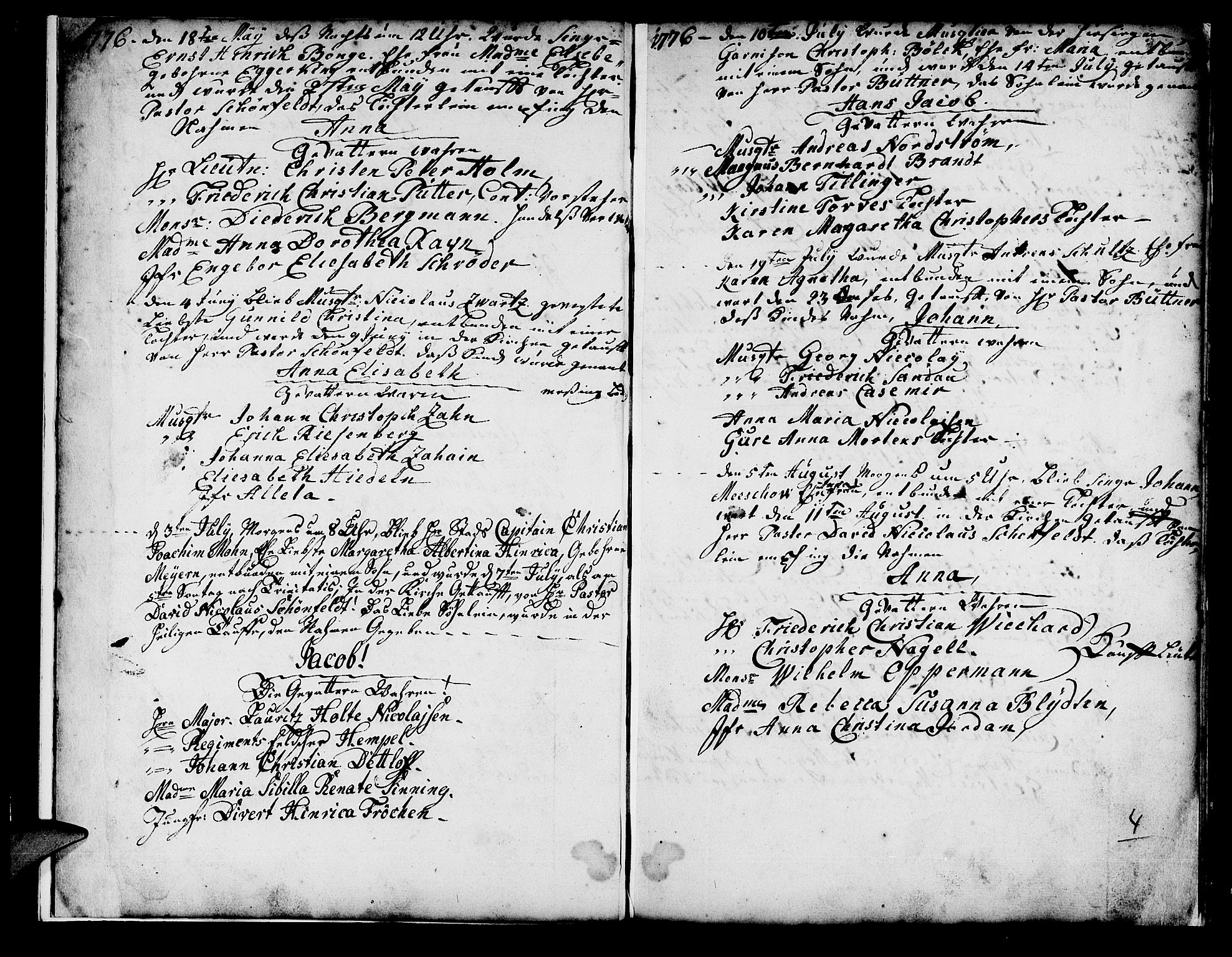 Mariakirken Sokneprestembete, AV/SAB-A-76901/H/Haa/L0001: Parish register (official) no. A 1, 1740-1784, p. 4