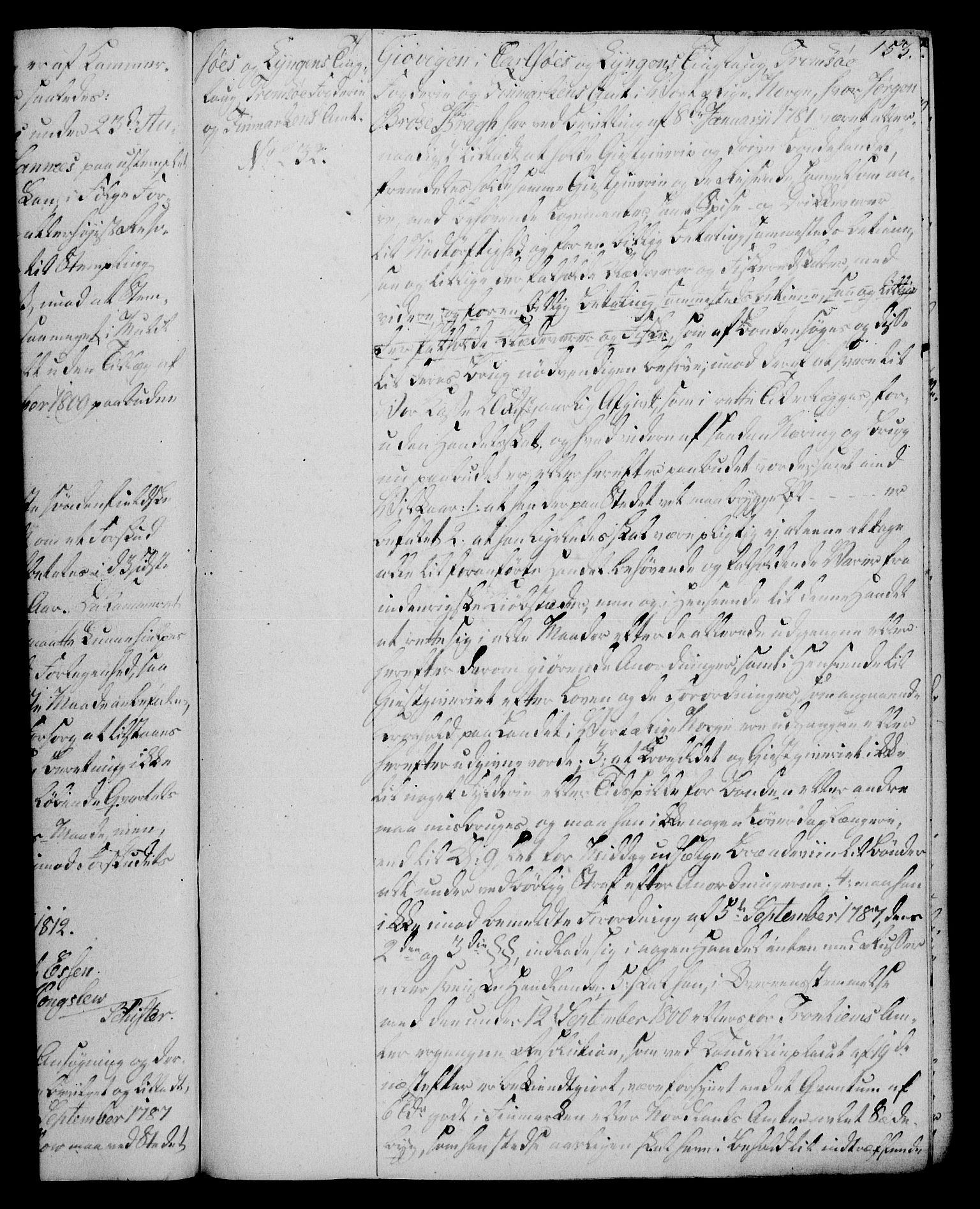 Rentekammeret, Kammerkanselliet, RA/EA-3111/G/Gg/Gga/L0020: Norsk ekspedisjonsprotokoll med register (merket RK 53.20), 1811-1814, p. 153