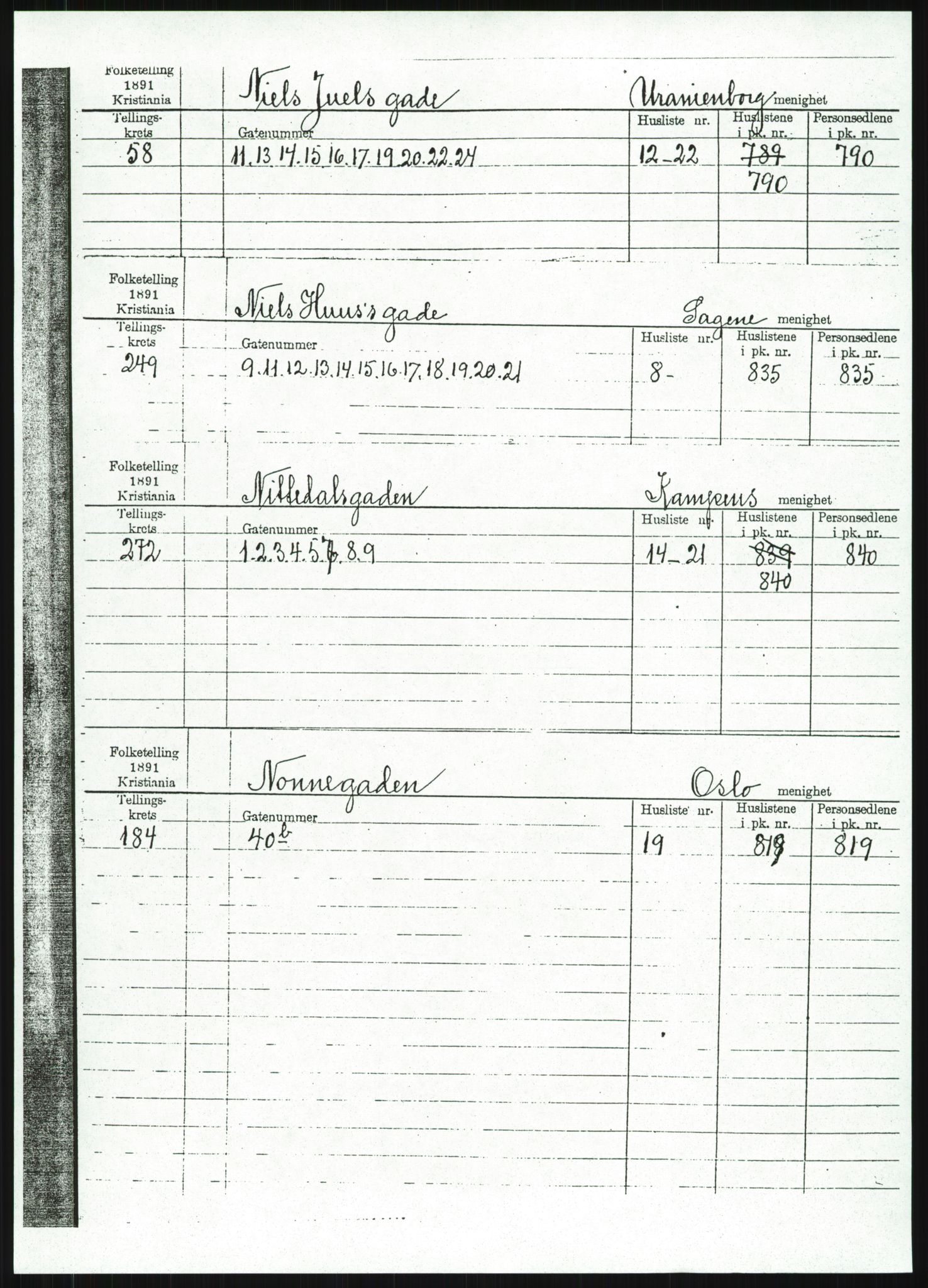 RA, 1891 census for 0301 Kristiania, 1891, p. 76