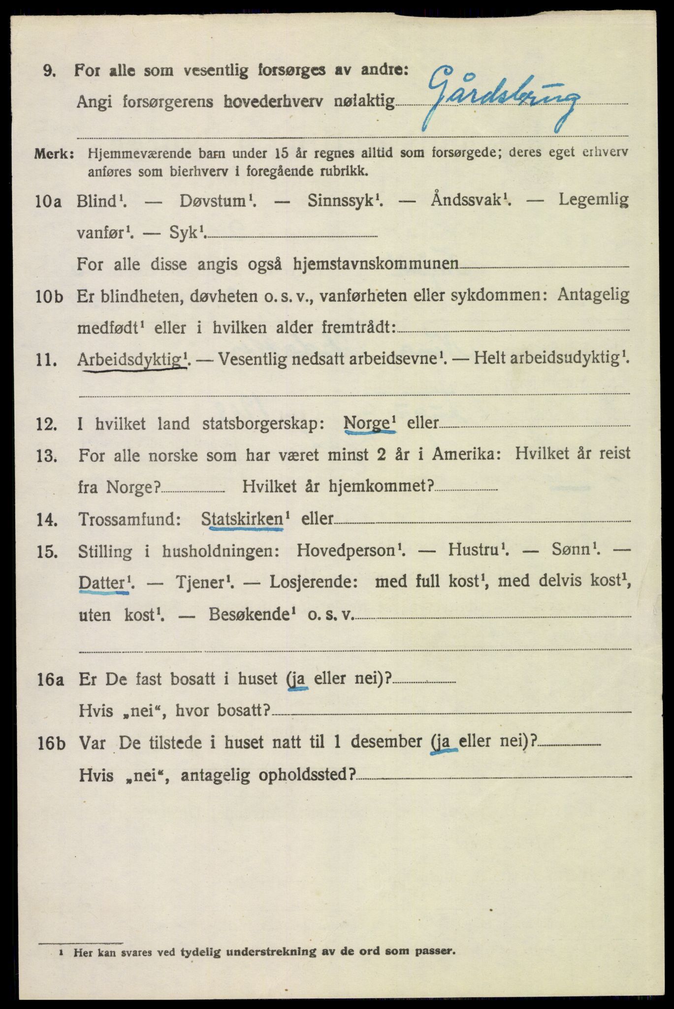 SAH, 1920 census for Trysil, 1920, p. 6908