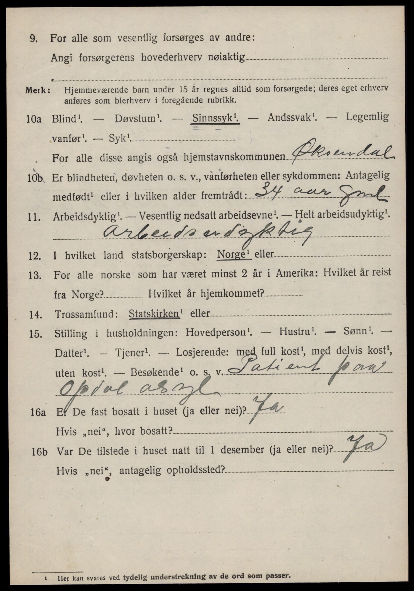 SAT, 1920 census for Bolsøy, 1920, p. 7522