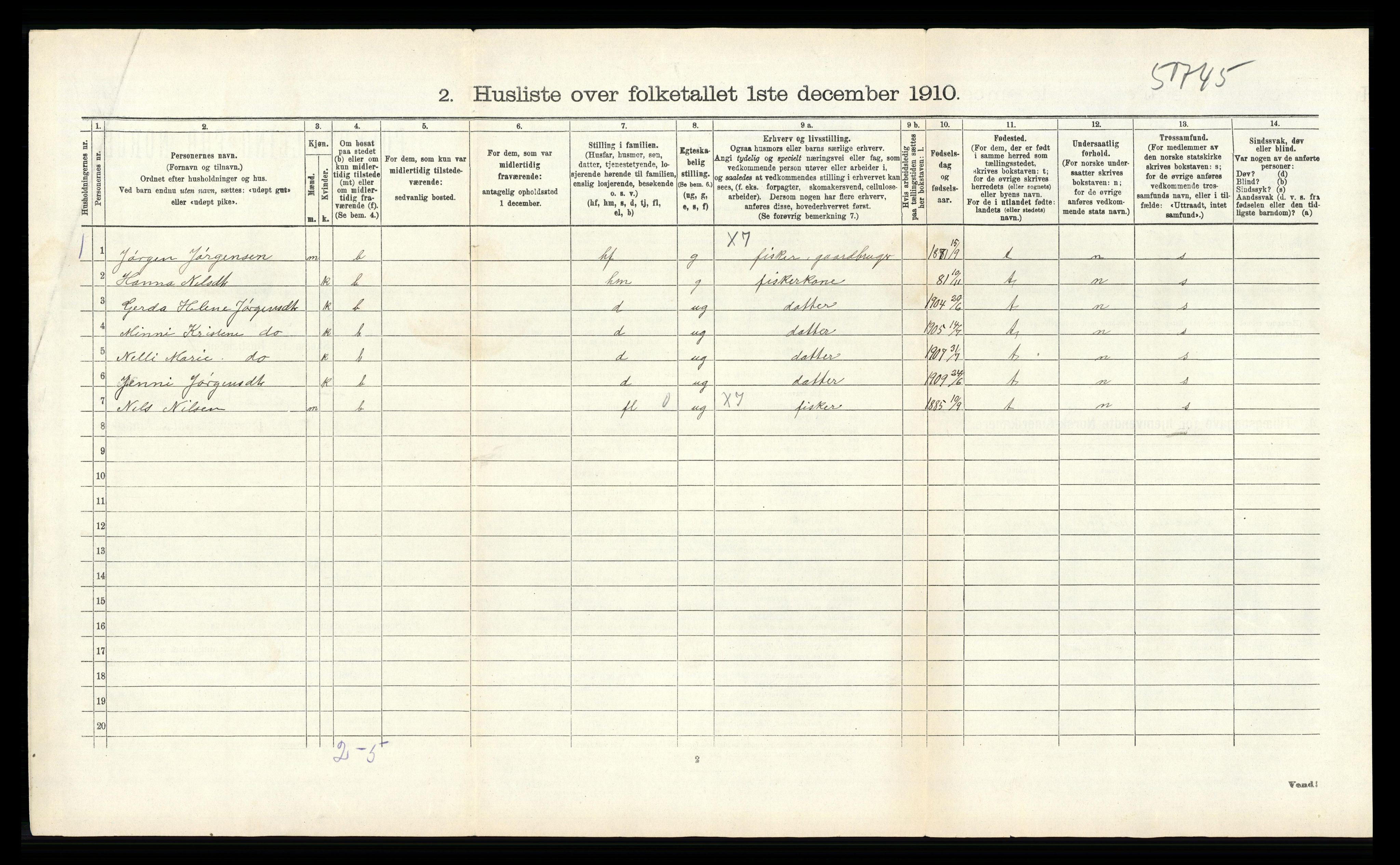 RA, 1910 census for Skudenes, 1910, p. 472