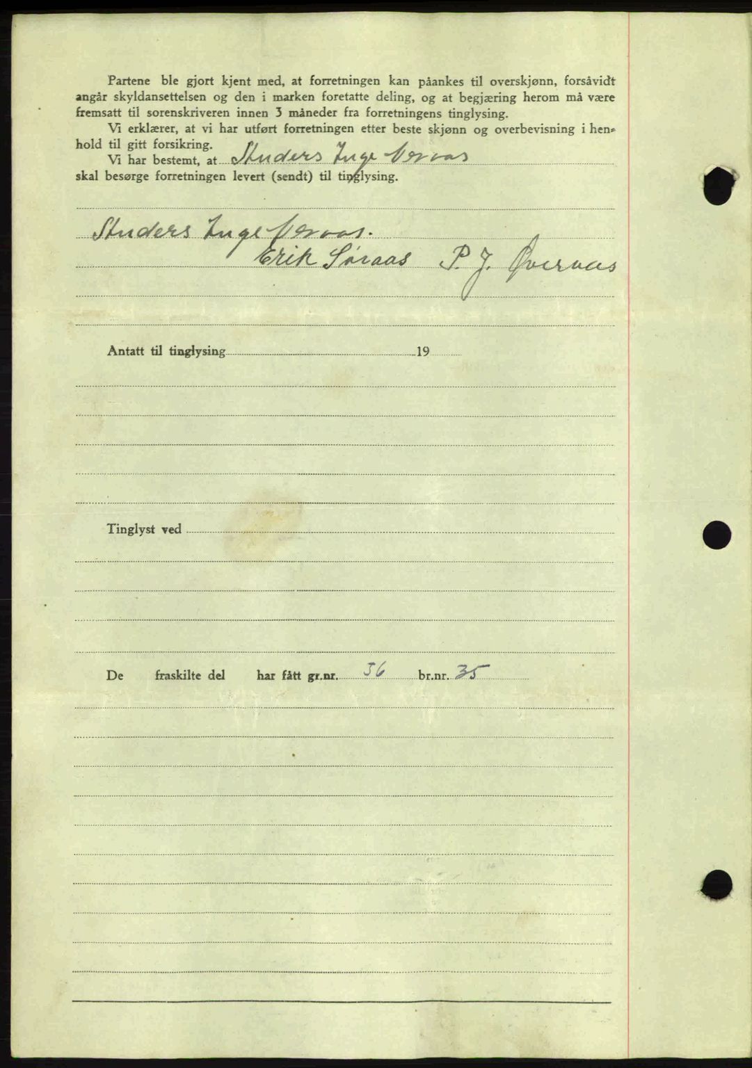 Romsdal sorenskriveri, AV/SAT-A-4149/1/2/2C: Mortgage book no. A17, 1944-1945, Diary no: : 618/1945