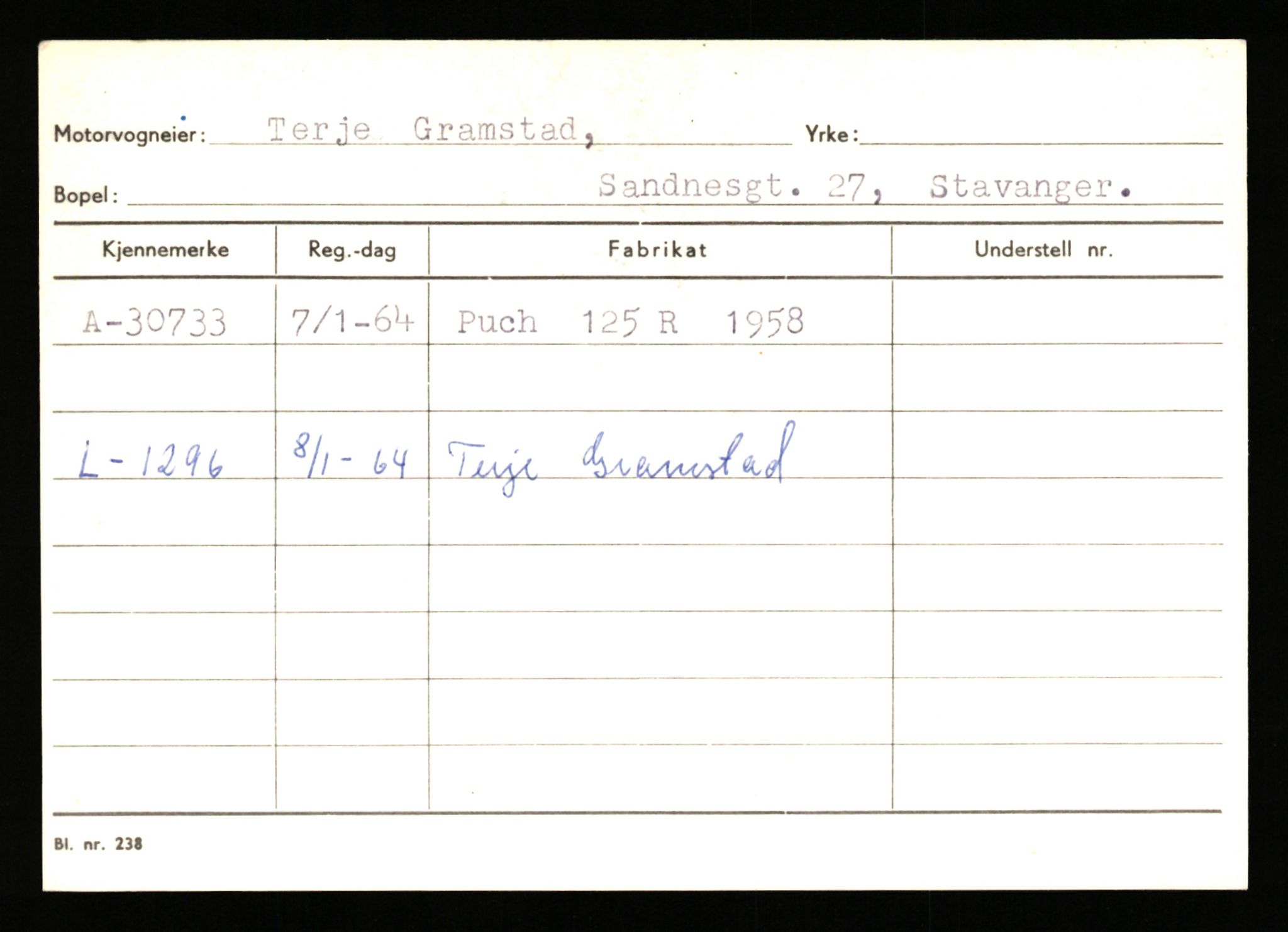 Stavanger trafikkstasjon, AV/SAST-A-101942/0/G/L0005: Registreringsnummer: 23000 - 34245, 1930-1971, p. 2385