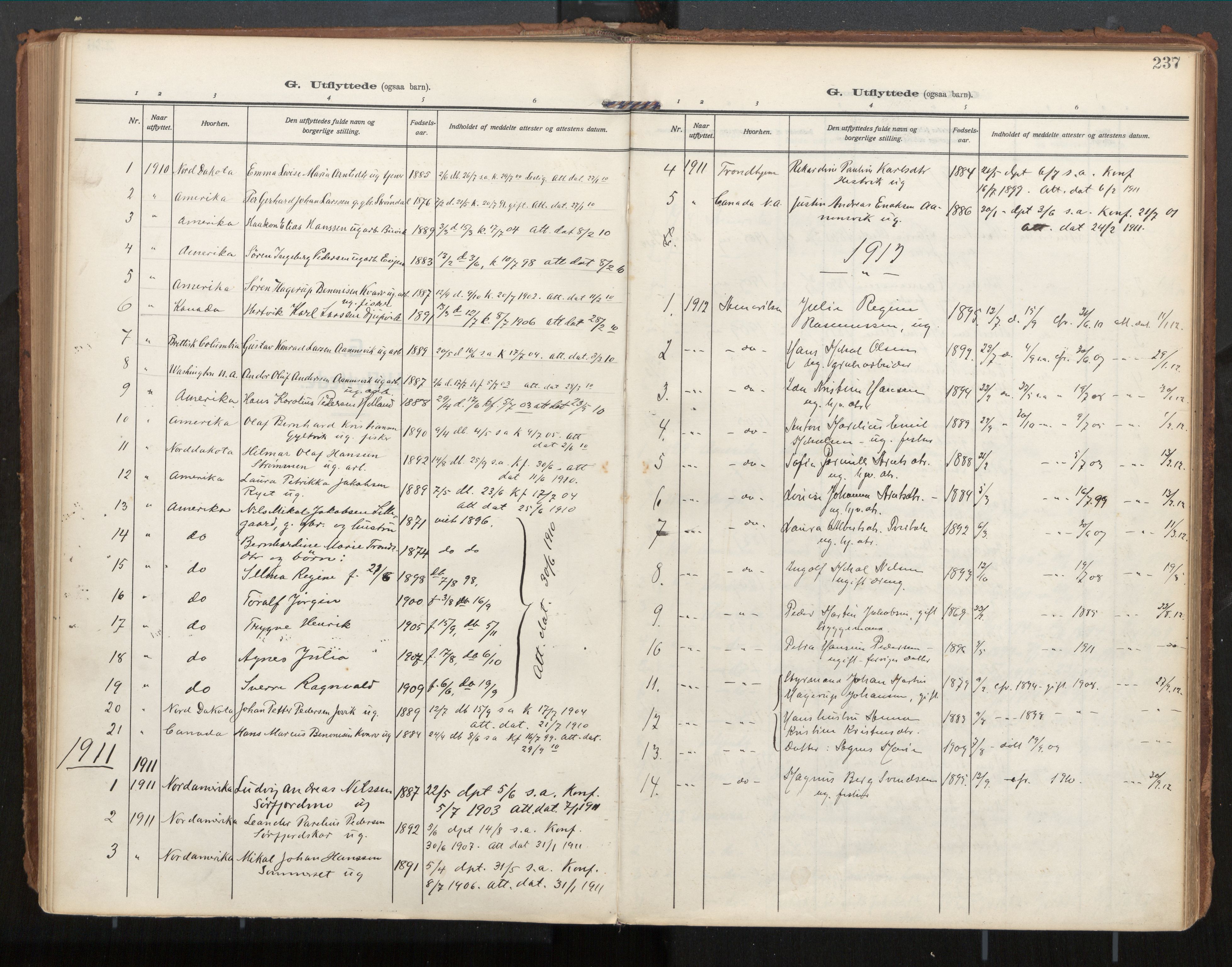 Ministerialprotokoller, klokkerbøker og fødselsregistre - Nordland, AV/SAT-A-1459/854/L0784: Parish register (official) no. 854A07, 1910-1922, p. 237