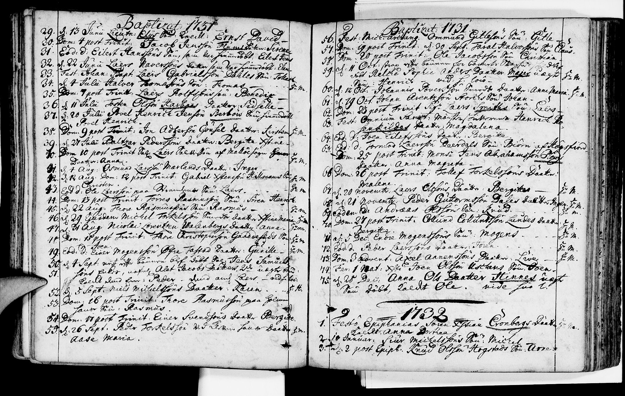 Domkirken sokneprestkontor, SAST/A-101812/001/30/30BA/L0002: Parish register (official) no. A 2 /1, 1727-1738