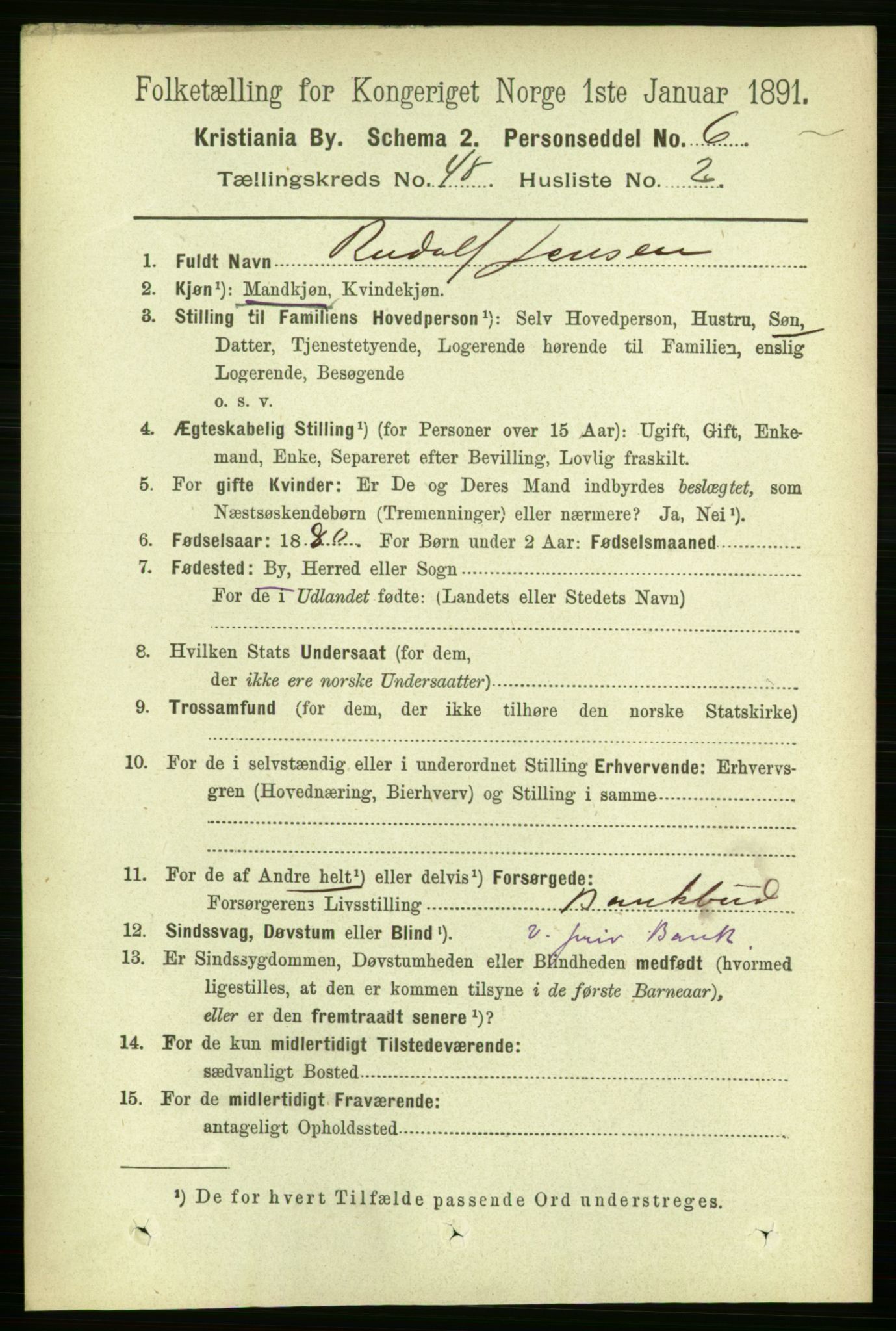 RA, 1891 census for 0301 Kristiania, 1891, p. 28395