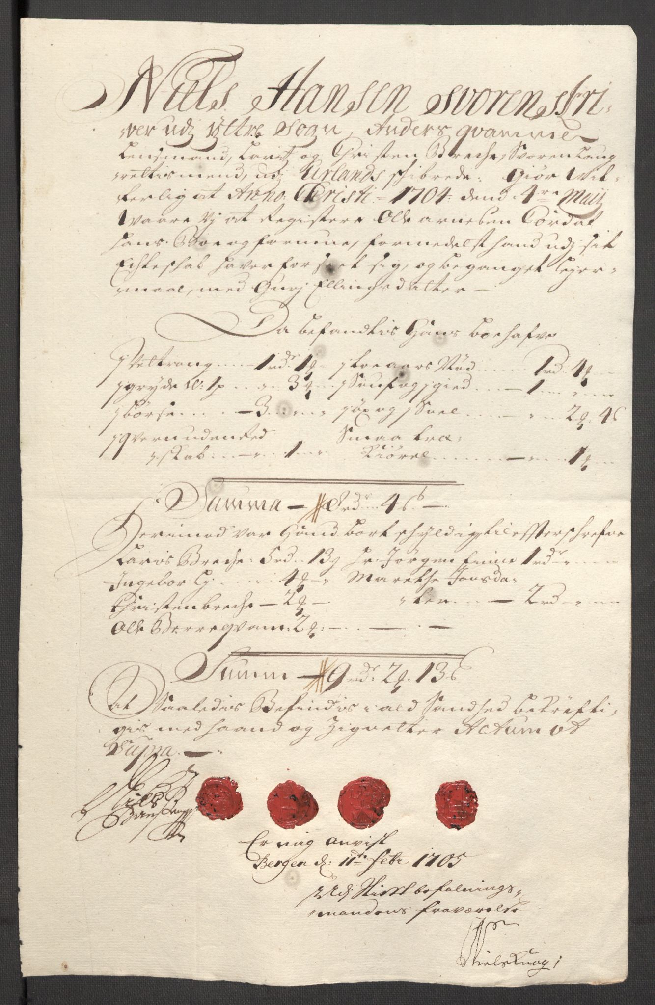 Rentekammeret inntil 1814, Reviderte regnskaper, Fogderegnskap, AV/RA-EA-4092/R52/L3313: Fogderegnskap Sogn, 1703-1704, p. 410