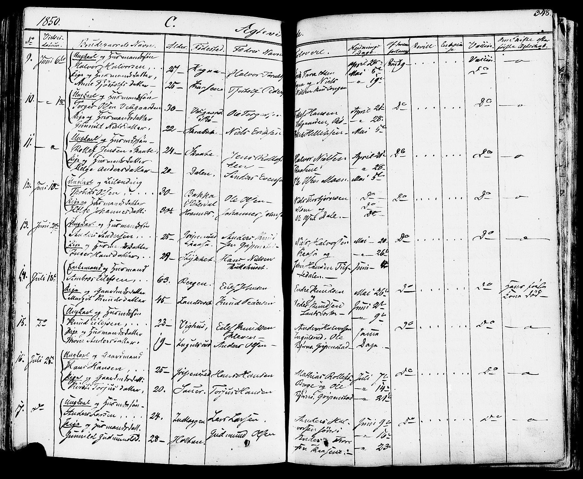 Sauherad kirkebøker, SAKO/A-298/F/Fa/L0006: Parish register (official) no. I 6, 1827-1850, p. 348