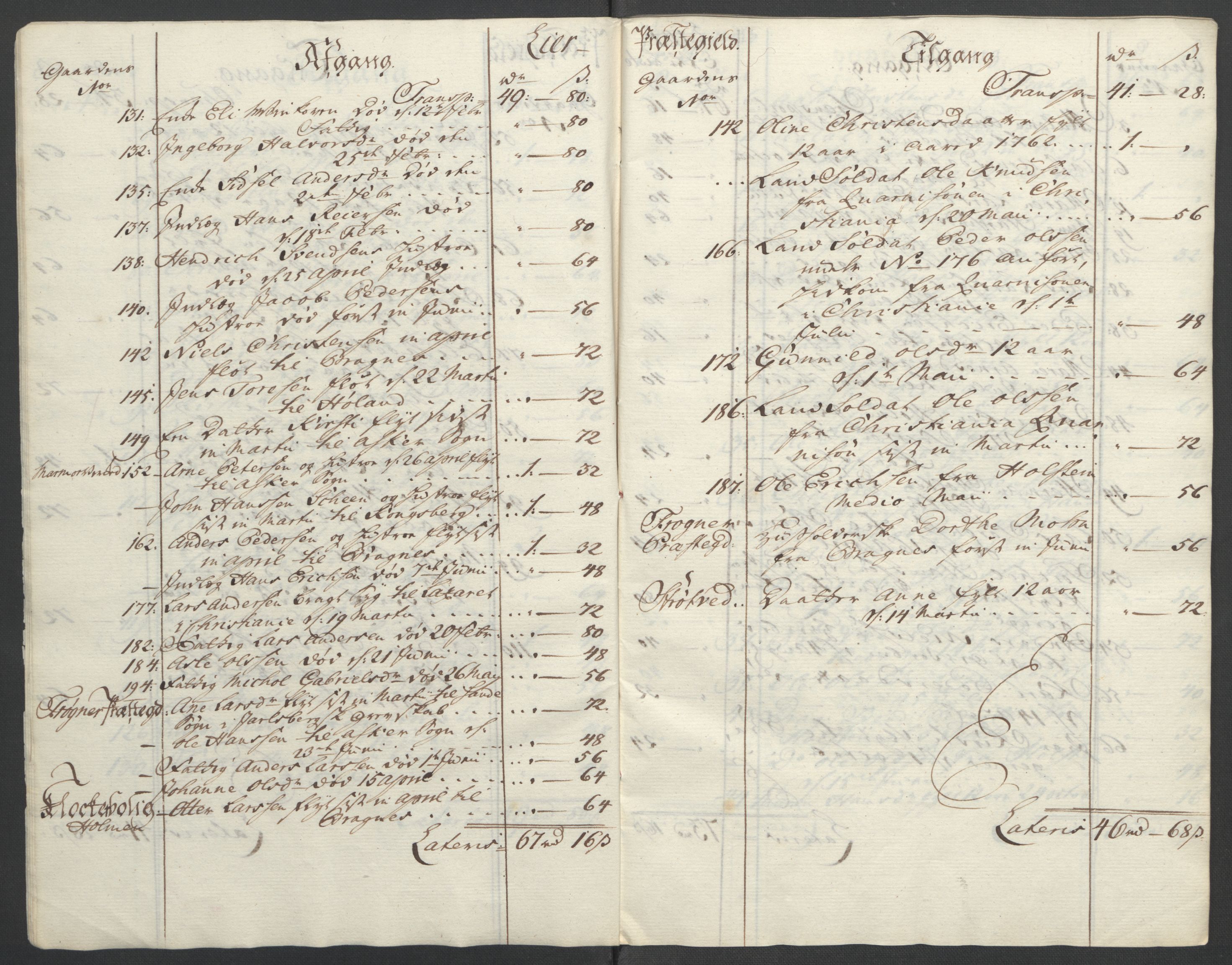 Rentekammeret inntil 1814, Reviderte regnskaper, Fogderegnskap, AV/RA-EA-4092/R31/L1833: Ekstraskatten Hurum, Røyken, Eiker, Lier og Buskerud, 1762-1764, p. 70