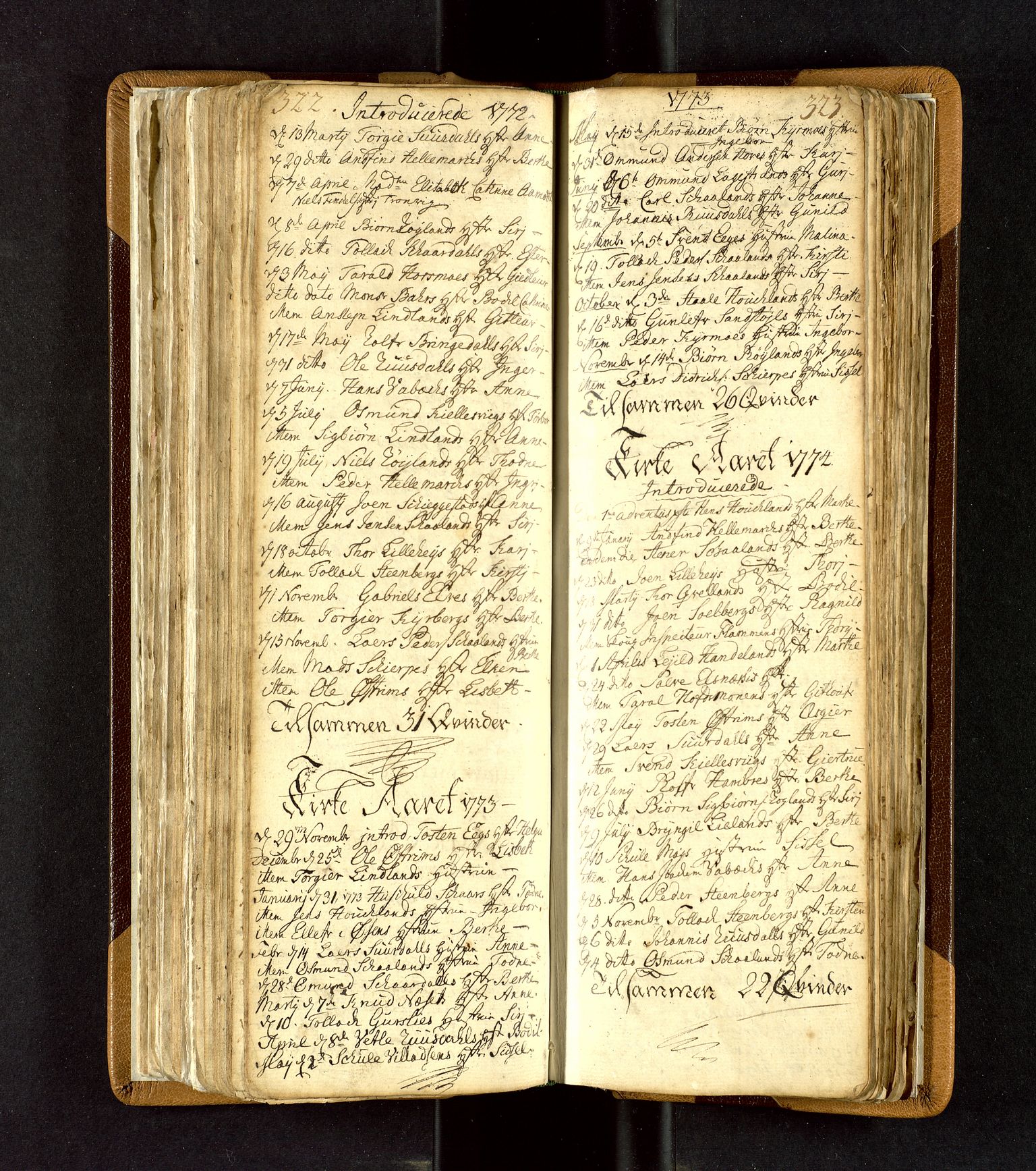 Lund sokneprestkontor, SAST/A-101809/S06/L0003: Parish register (official) no. A 3, 1761-1801, p. 322-323