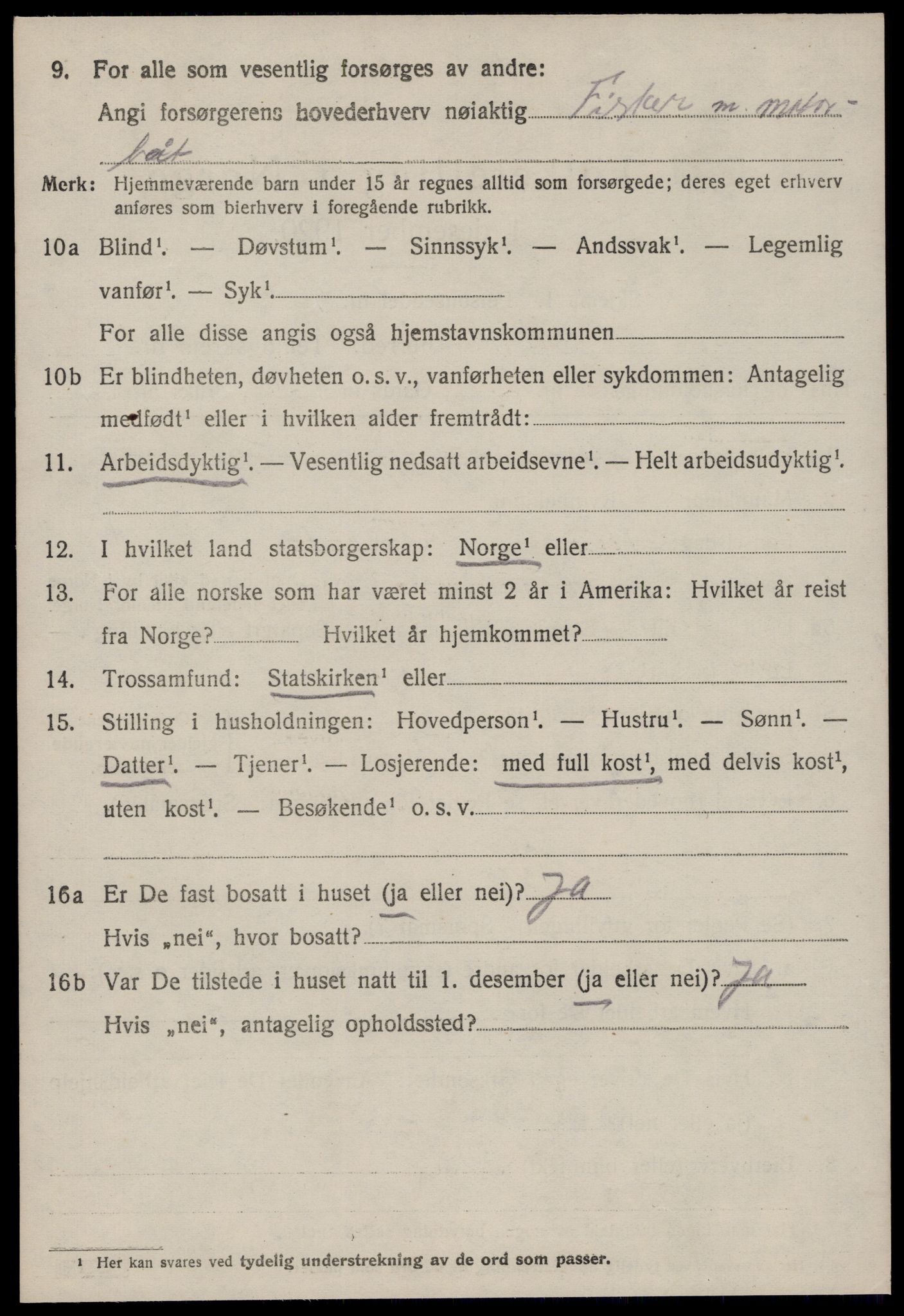 SAT, 1920 census for Giske, 1920, p. 861