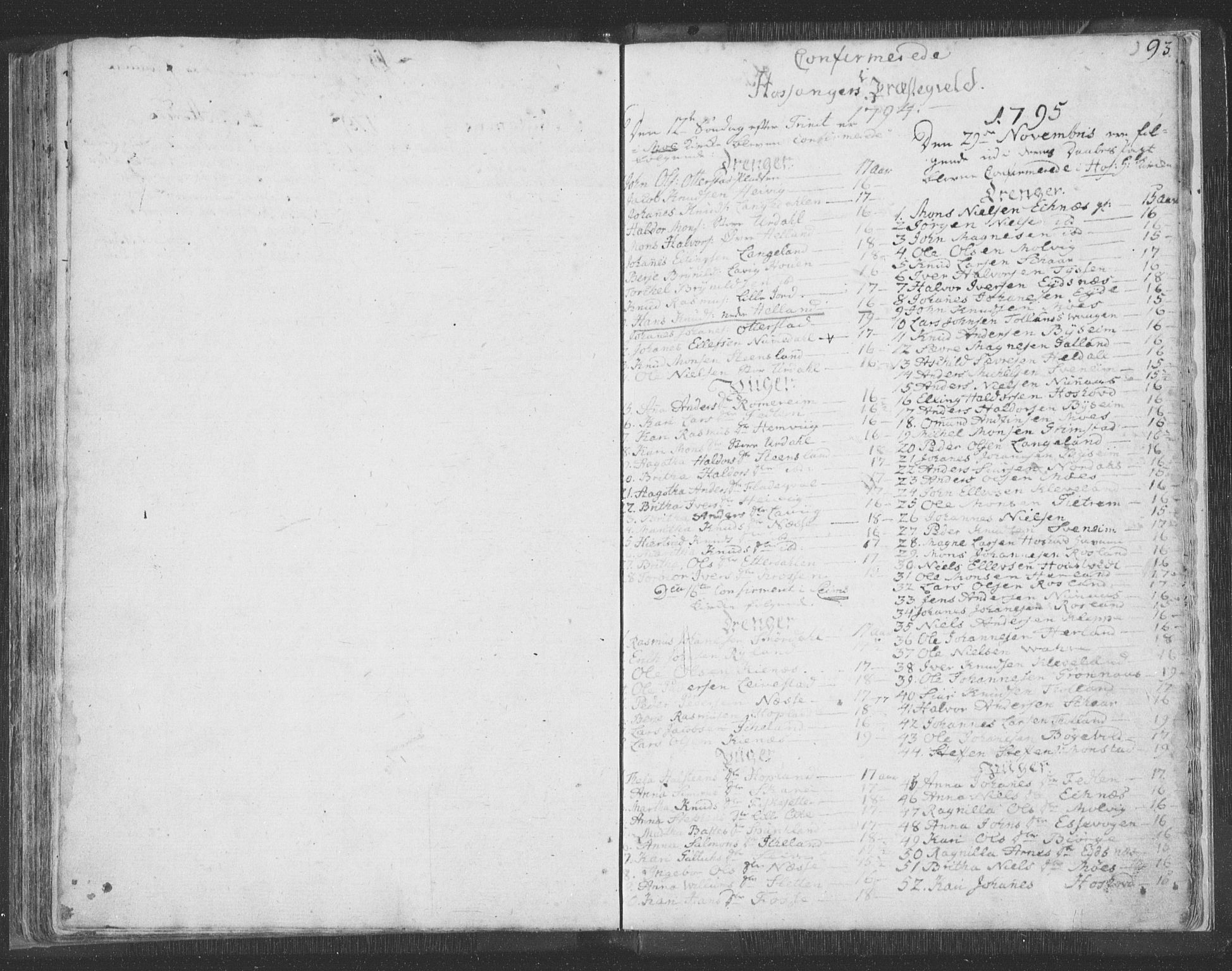 Hosanger sokneprestembete, AV/SAB-A-75801/H/Haa: Parish register (official) no. A 3, 1793-1811, p. 92b-93a