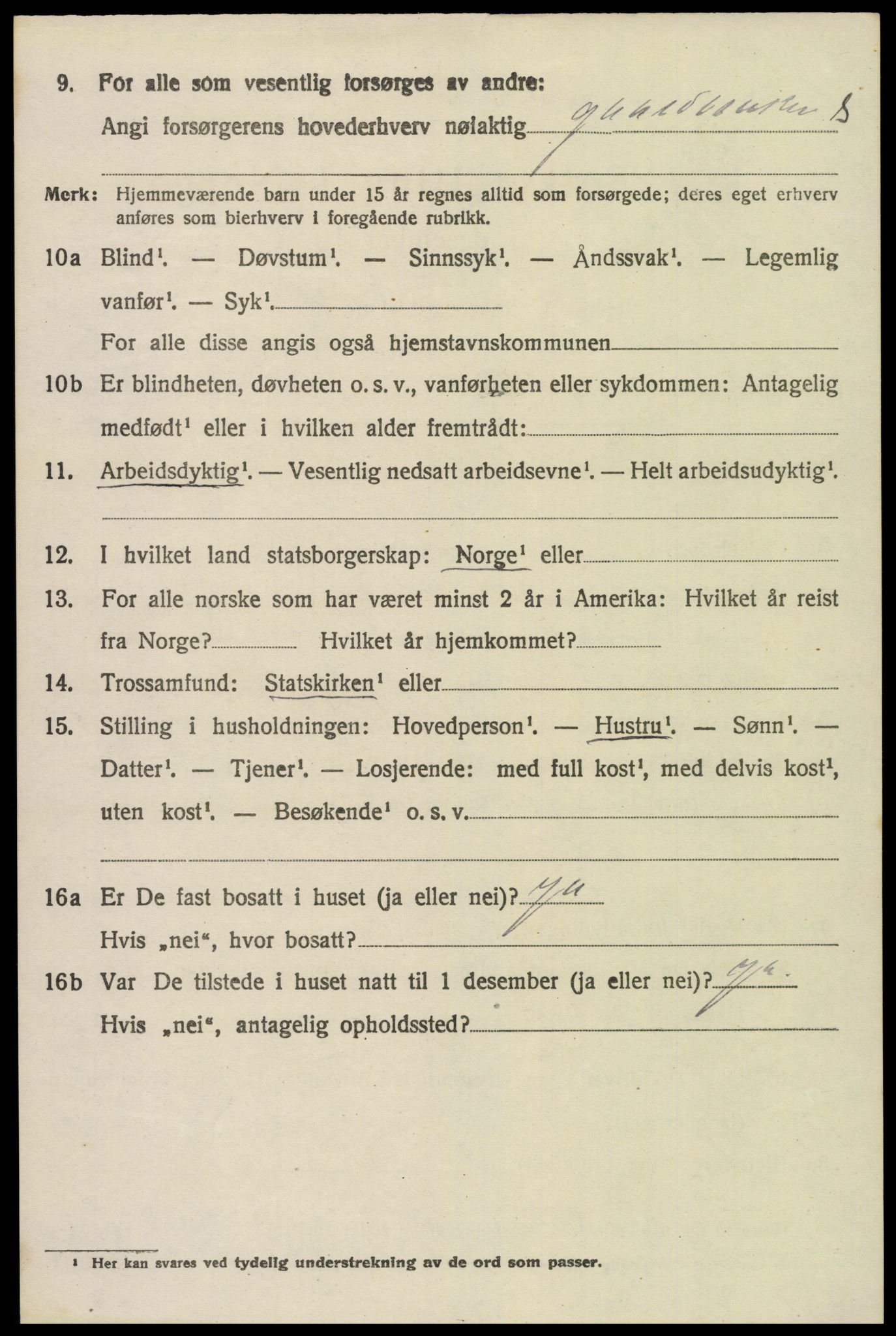 SAH, 1920 census for Lunner, 1920, p. 9320