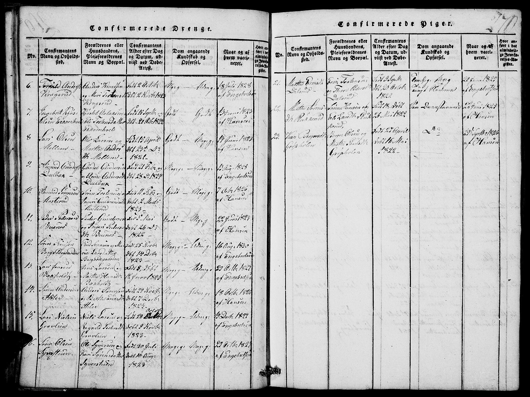 Nord-Odal prestekontor, SAH/PREST-032/H/Ha/Hab/L0001: Parish register (copy) no. 1, 1819-1838, p. 270