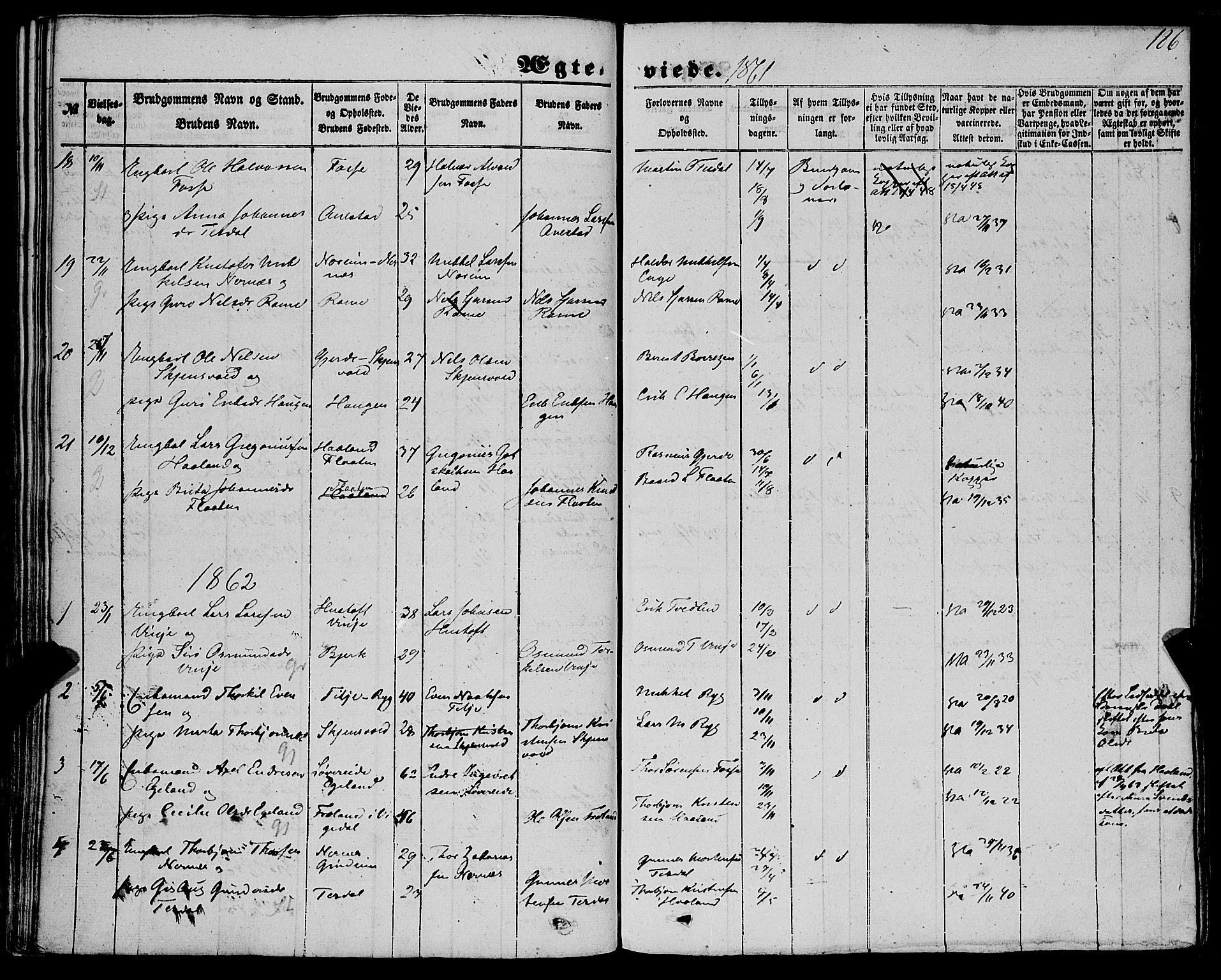 Etne sokneprestembete, AV/SAB-A-75001/H/Haa: Parish register (official) no. A 8, 1848-1862, p. 186