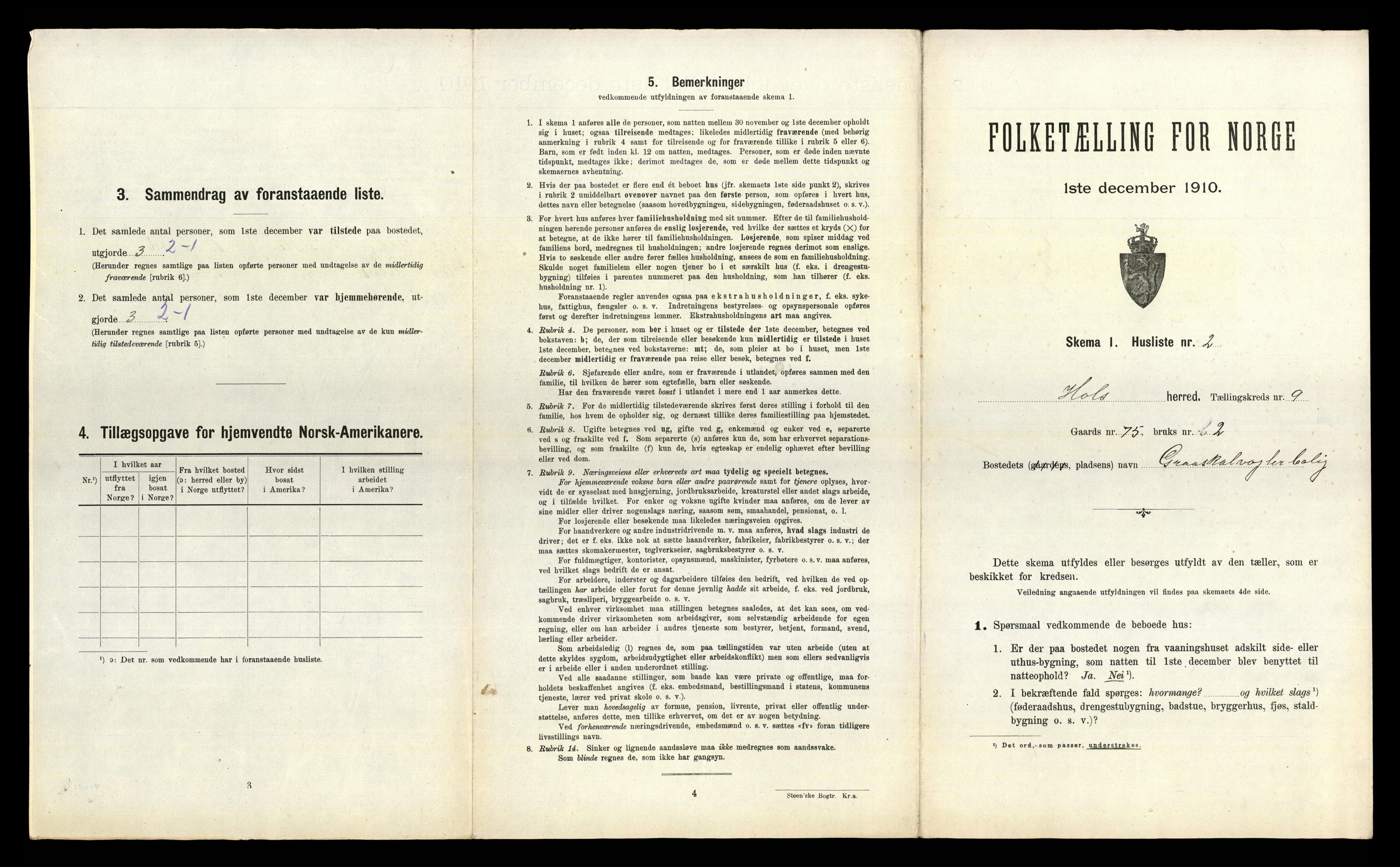 RA, 1910 census for Hol, 1910, p. 695