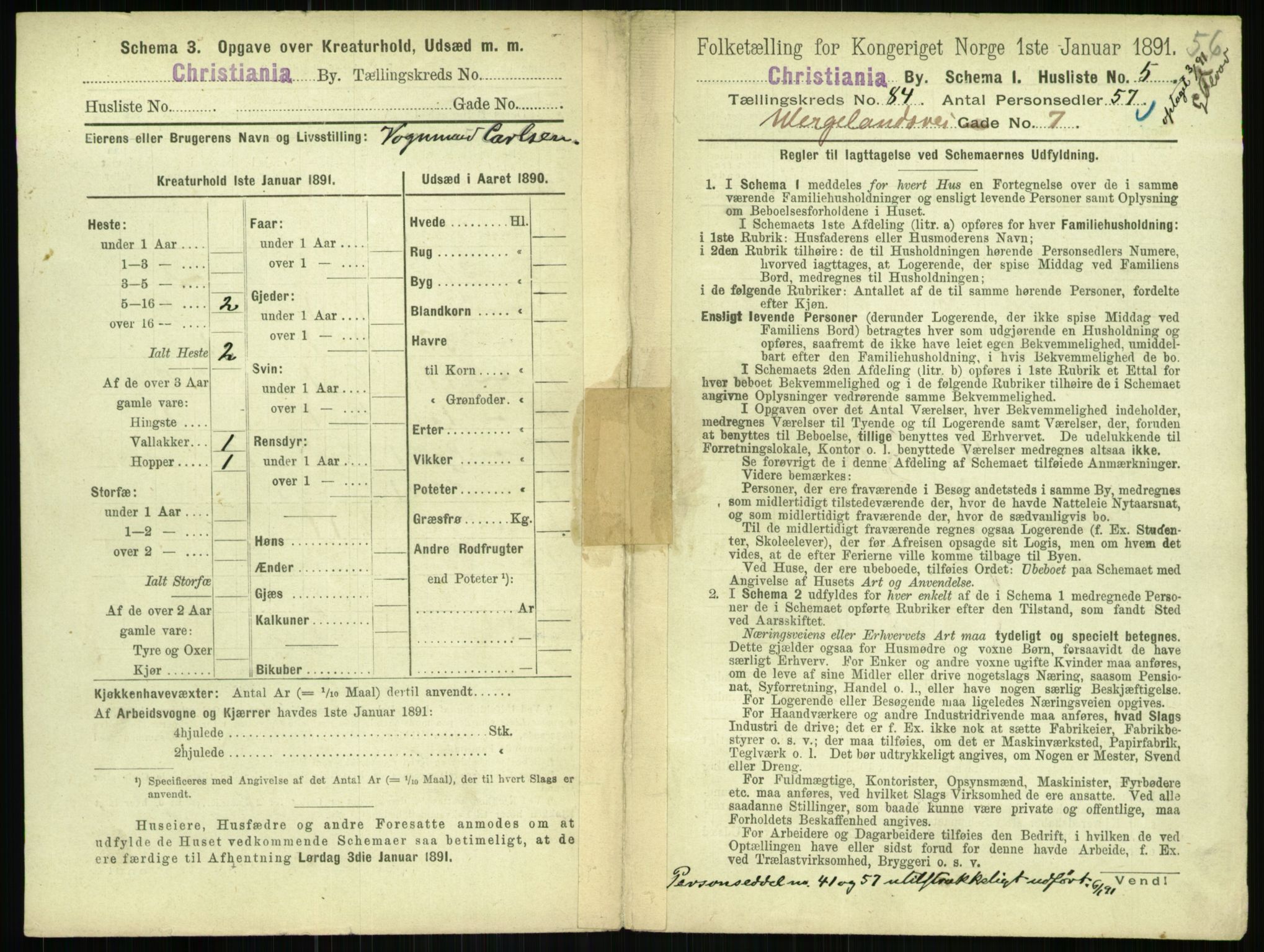 RA, 1891 census for 0301 Kristiania, 1891, p. 42449