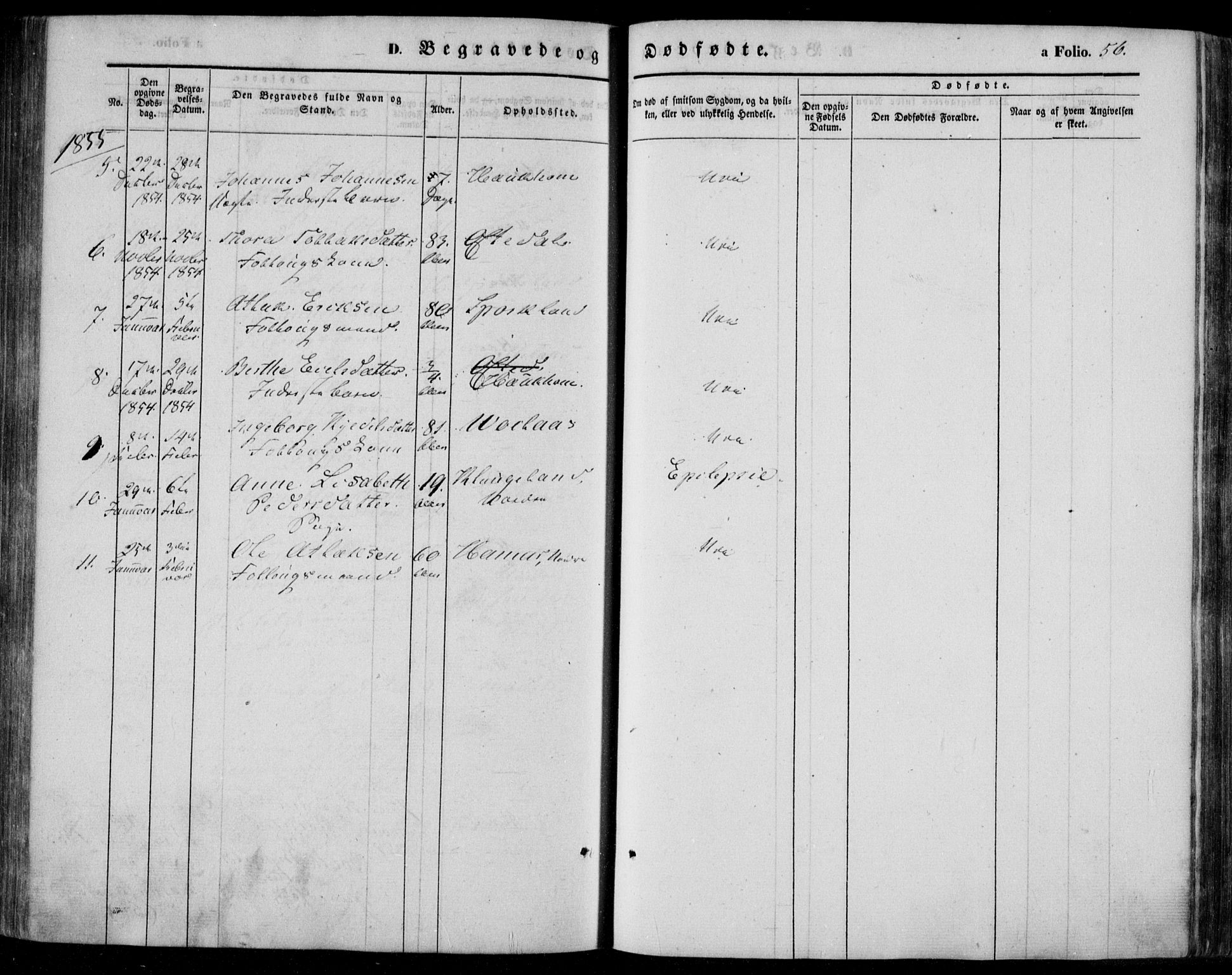 Bakke sokneprestkontor, SAK/1111-0002/F/Fa/Faa/L0005: Parish register (official) no. A 5, 1847-1855, p. 56