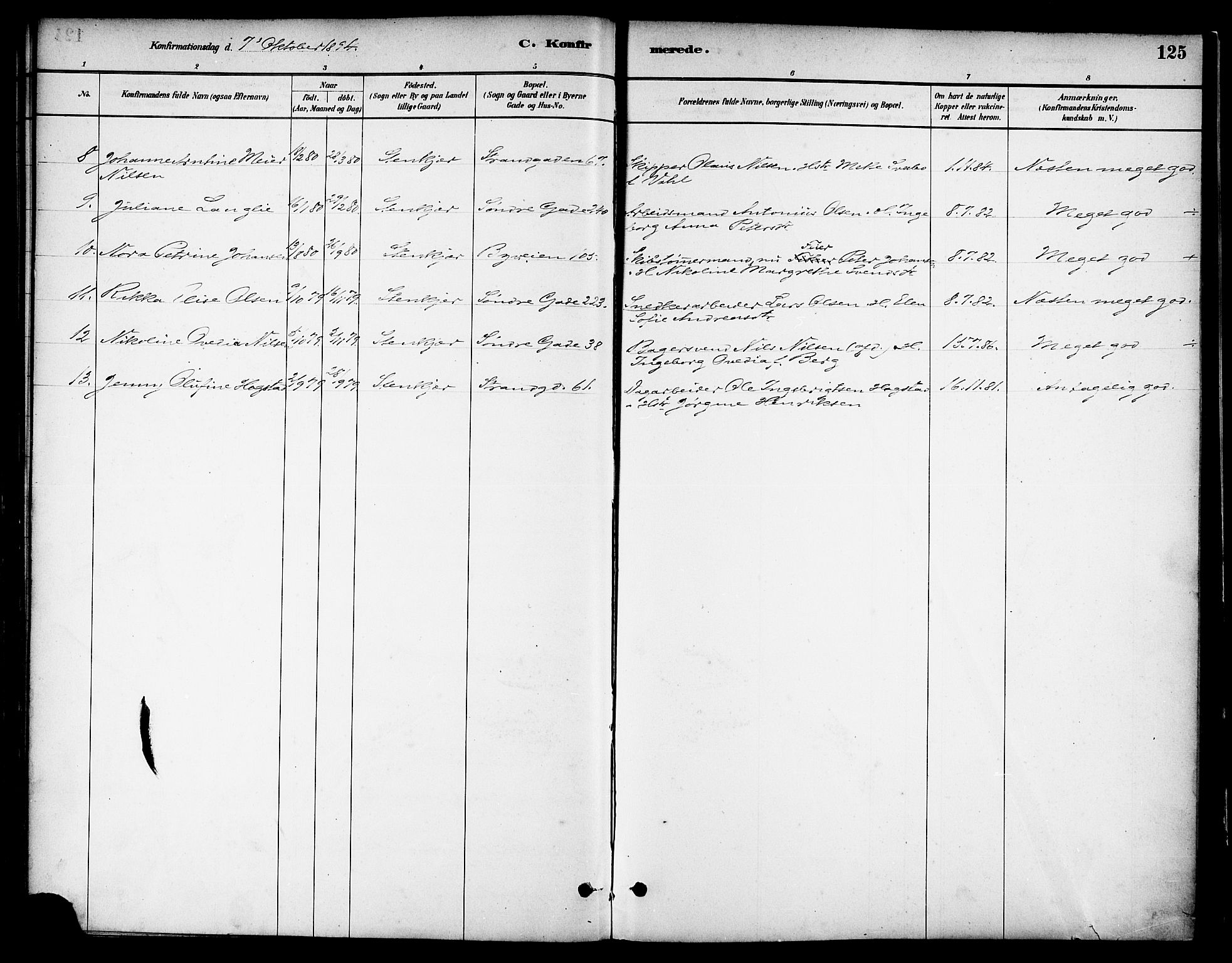 Ministerialprotokoller, klokkerbøker og fødselsregistre - Nord-Trøndelag, SAT/A-1458/739/L0371: Parish register (official) no. 739A03, 1881-1895, p. 125