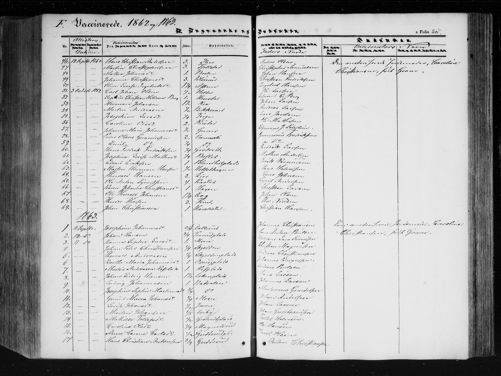 Askim prestekontor Kirkebøker, SAO/A-10900/F/Fa/L0005: Parish register (official) no. 5, 1847-1879, p. 311