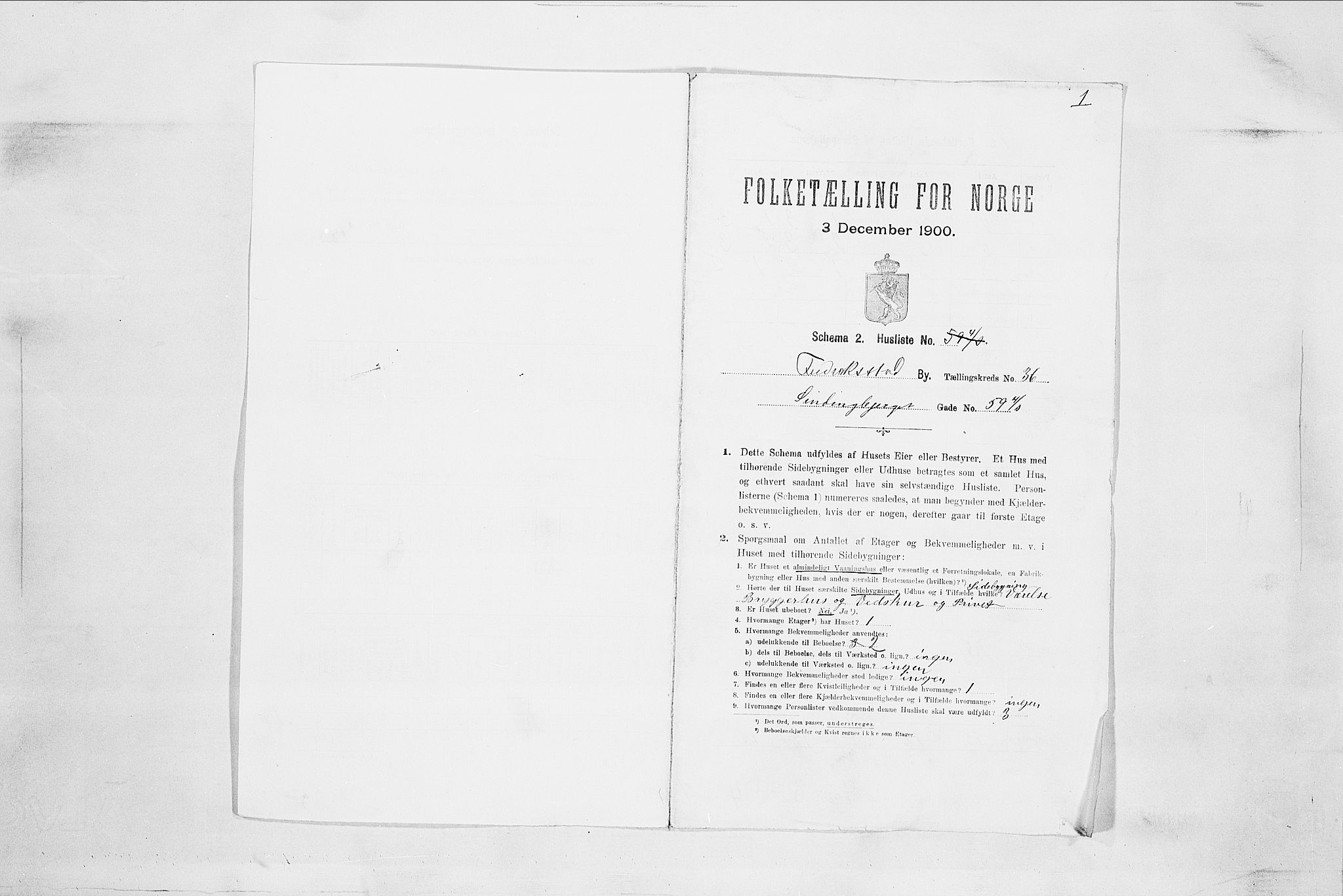 SAO, 1900 census for Fredrikstad, 1900, p. 7086