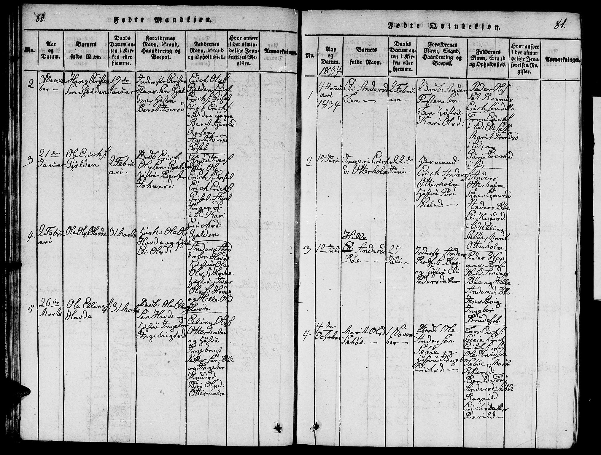 Ministerialprotokoller, klokkerbøker og fødselsregistre - Møre og Romsdal, AV/SAT-A-1454/543/L0563: Parish register (copy) no. 543C01, 1818-1836, p. 80-81