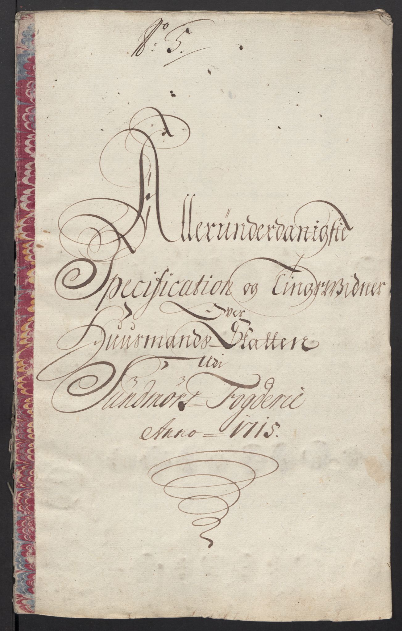 Rentekammeret inntil 1814, Reviderte regnskaper, Fogderegnskap, AV/RA-EA-4092/R54/L3567: Fogderegnskap Sunnmøre, 1715, p. 104
