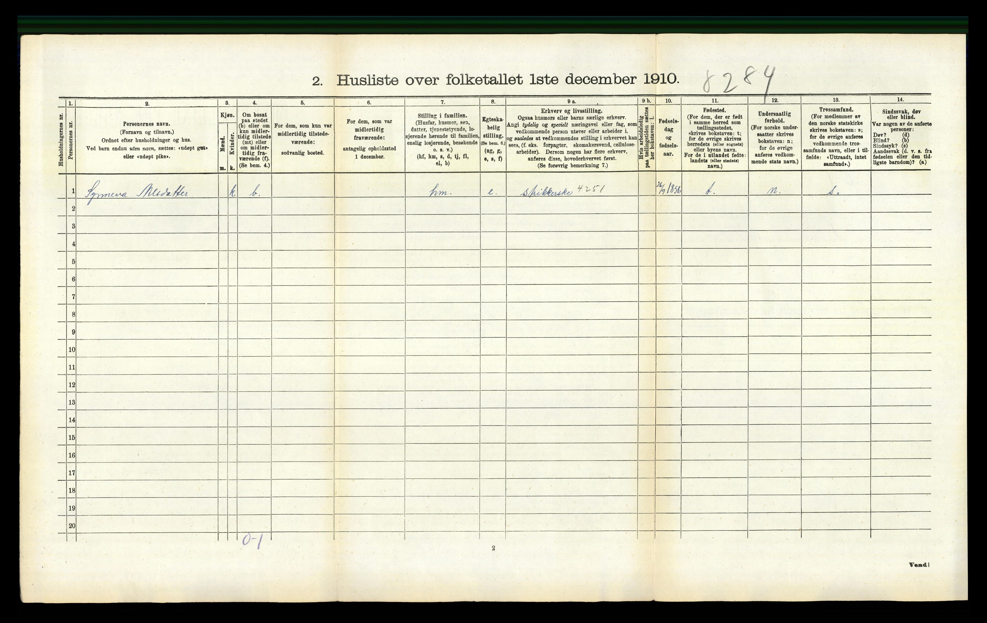 RA, 1910 census for Os, 1910, p. 329