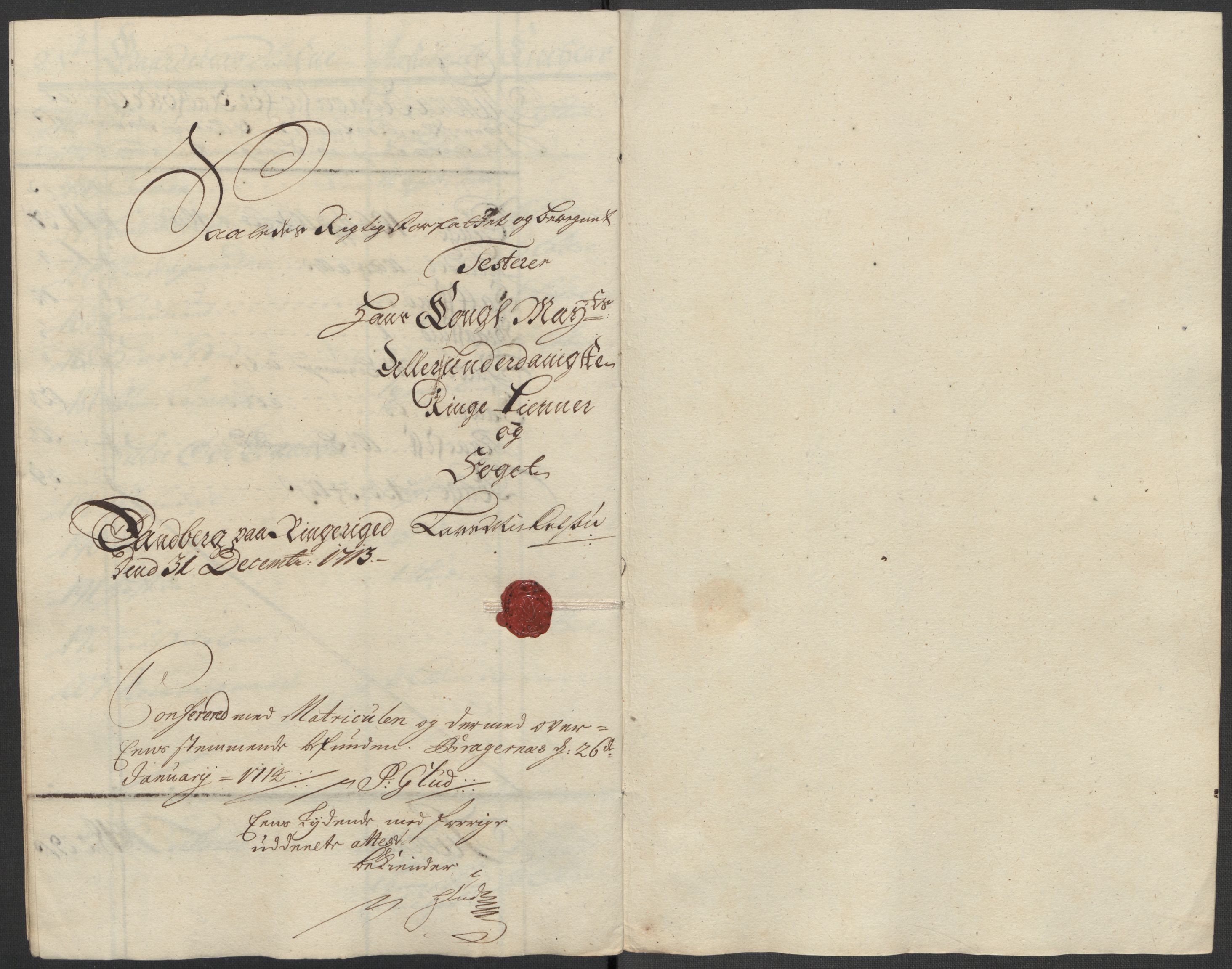 Rentekammeret inntil 1814, Reviderte regnskaper, Fogderegnskap, AV/RA-EA-4092/R23/L1471: Fogderegnskap Ringerike og Hallingdal, 1713-1714, p. 122